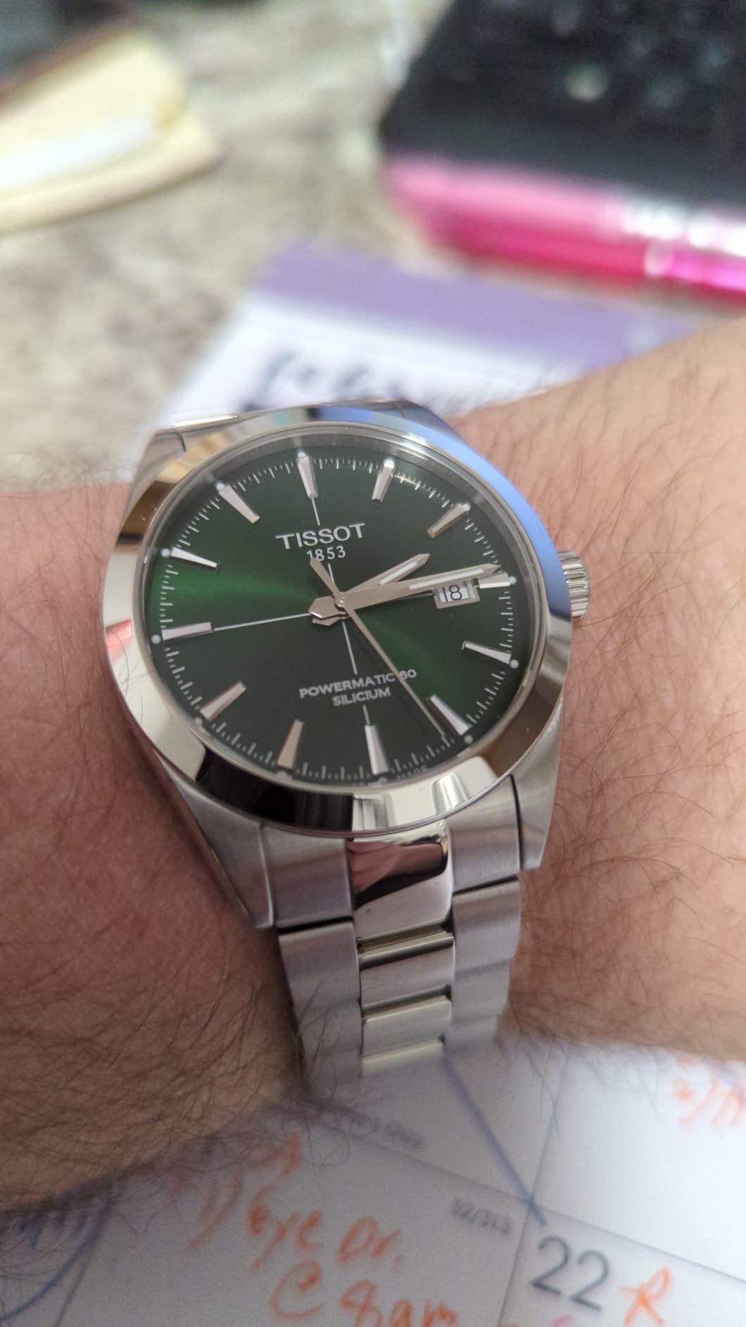 Tissot Men's Gentleman Auto Swiss Automatic Dress Watch with Stainless Steel Strap customer photo 2