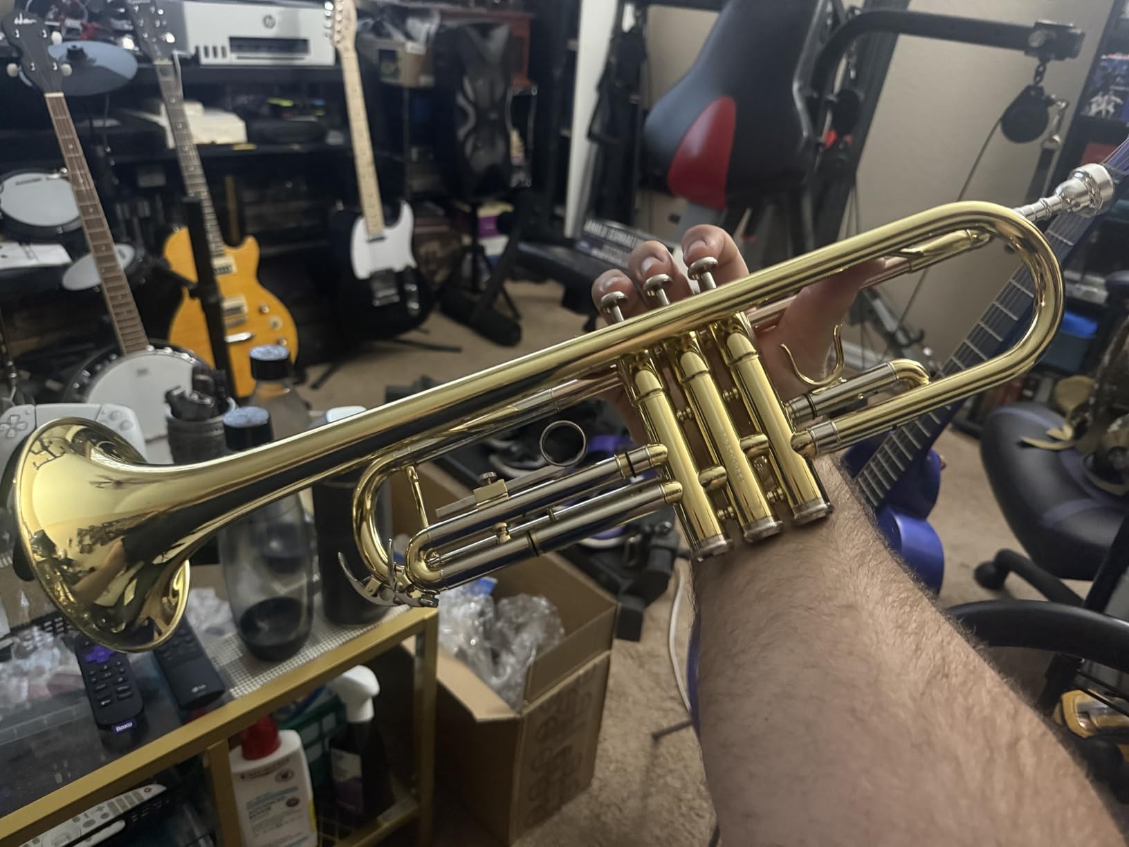 Trumpet Herche Superior Bb Trumpet M1 | Professional Instruments for all levels, MONEL VALVES, Rosebrass/Nickel-Silver/Gold, Solid Feel and Sound customer photo 1