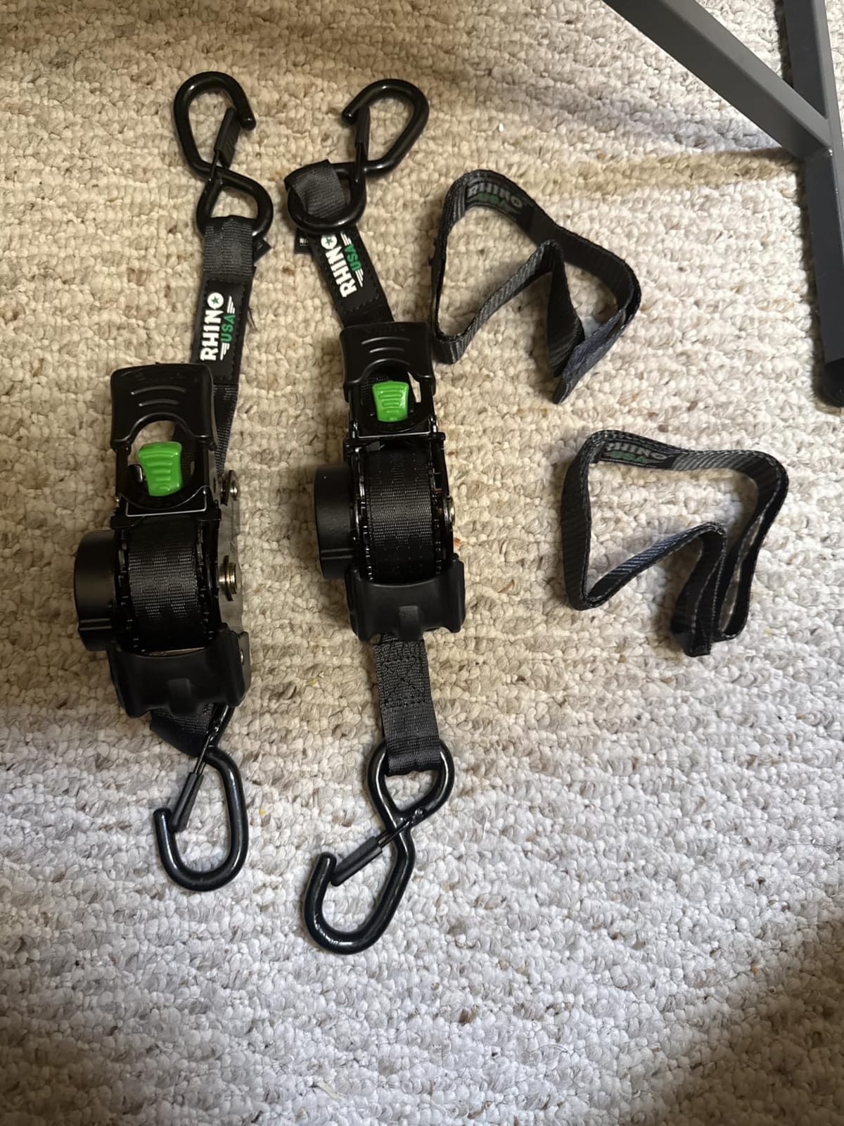 Rhino USA Retractable Ratchet Straps (4-Pack) - 1in x 10ft, Black | 1,209lb Break Strength, Auto Self Retracting Design. For Truck, Cargo Trailer, Motorcycle, ATV & UTV Tie Downs customer photo 2