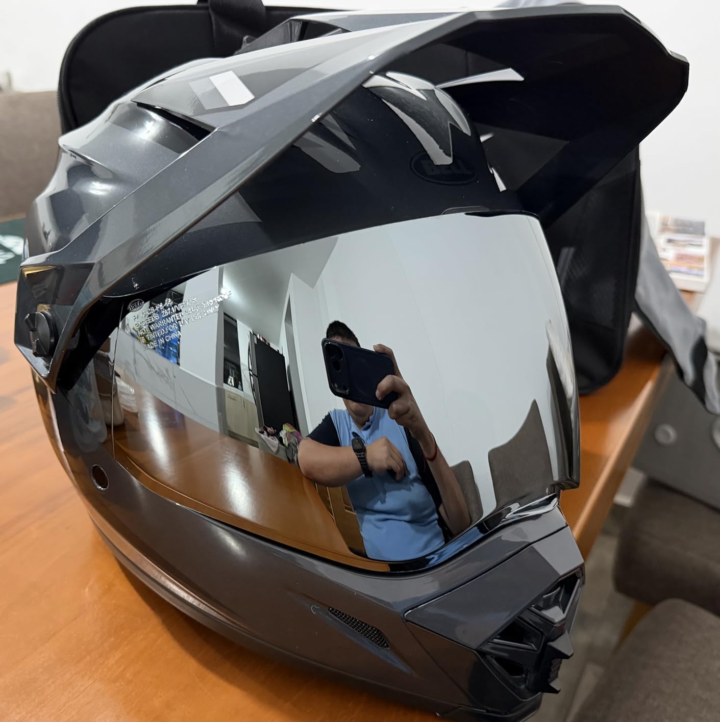 Bell MX-9 Adventure MIPS Dual Sport Helmet | Dual sport adventure helmet with MIPS, flip up anti-fog shield with goggle room, removable visor, Bluetooth speaker pockets customer photo 2
