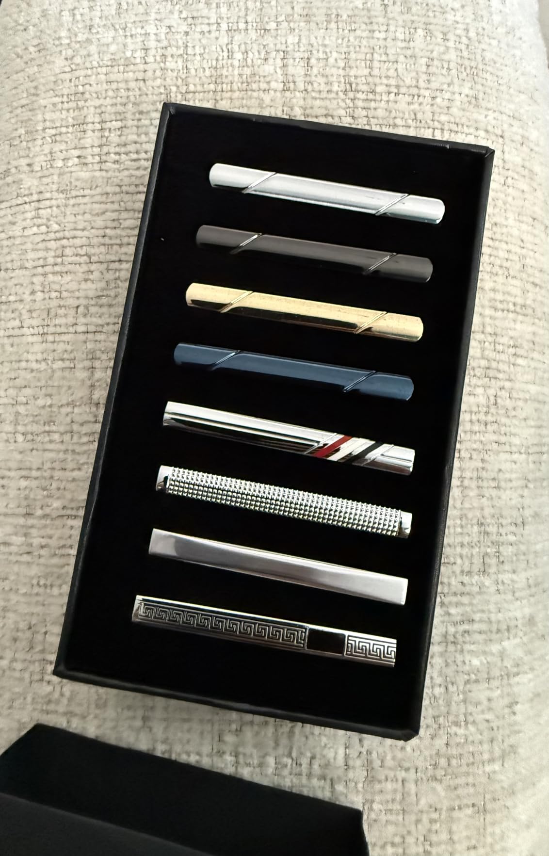 8Pcs Brass Tie Clips for Men, 4-Color, Tie Clip, Gift Box customer photo 2
