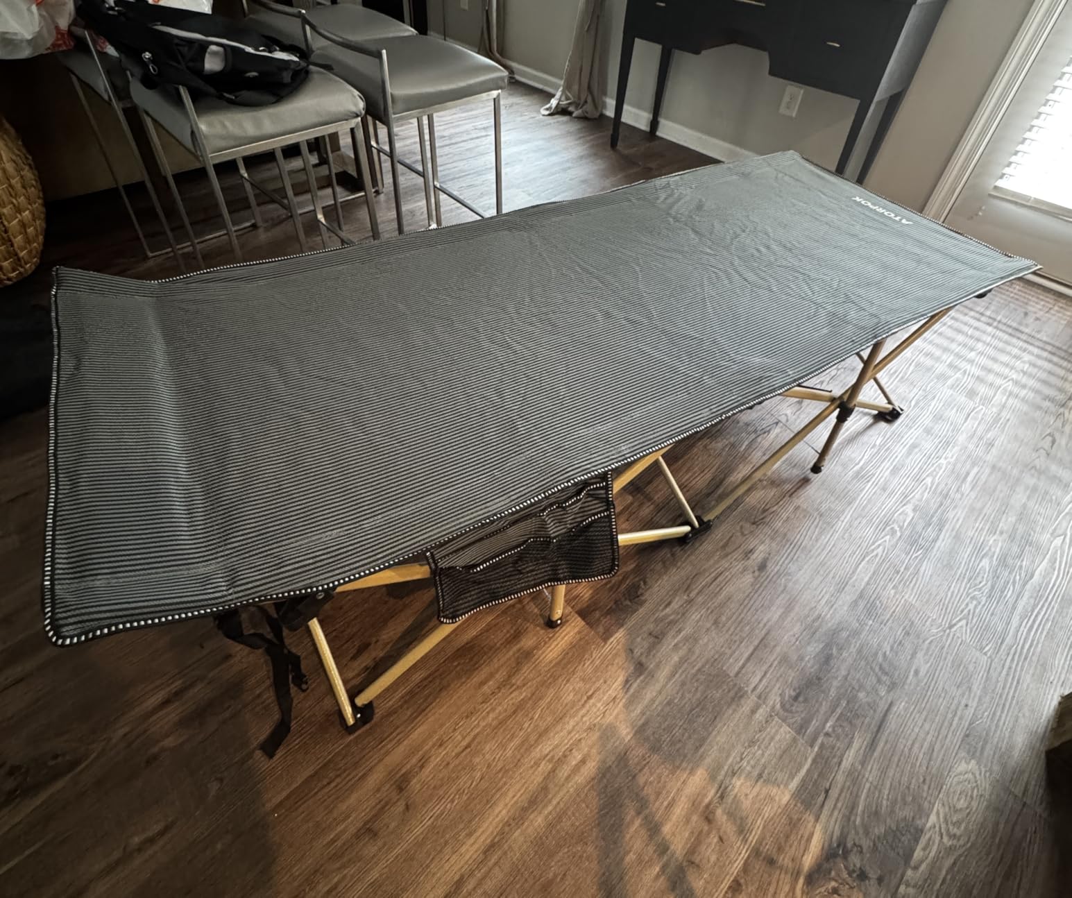 ATORPOK Camping Cot for Adults Comfortable, Tent Folding Cot for Sleeping | Lightweight Folding Bed with Carry Bag; 450LBS Heavy Duty Support; Camping Garden Pool Indoor Outdoor customer photo 1