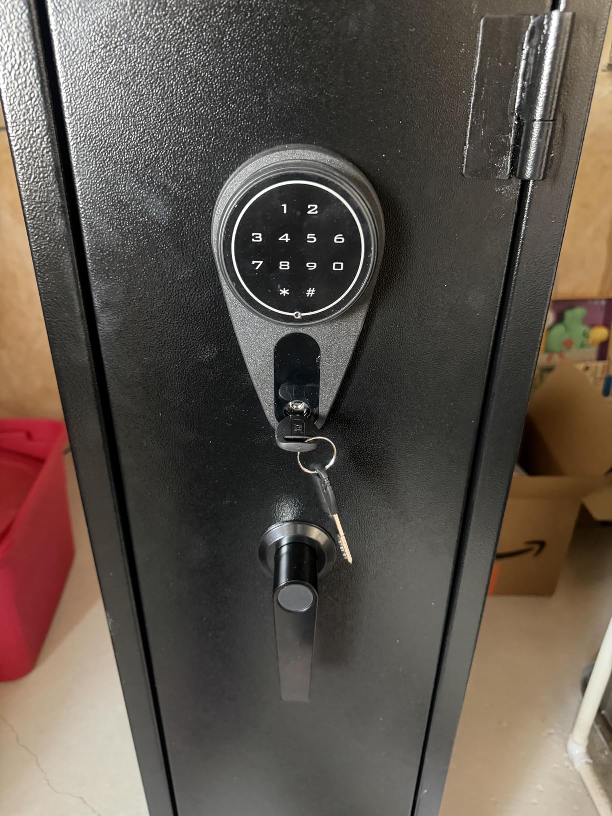 KAER Assembled Gun Safe for Rifles and Pistols with Electronic Lock | Gun Cabinet for 3-5 Shotguns 5 Handguns, Removable Shelf, Gun Rack, LED Light, Ammo Storage, Long Rifle Safe for Home customer photo 2