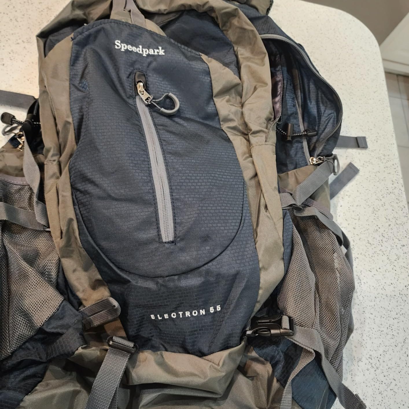 SPEEDPARK 40L Hiking Backpack, Lightweight Camping Daypack with Rain Cover | Water-Resistant Rip-Stop Nylon, Multi-Pockets, Survival Whistle. Ideal For Men, Women, Travel, Trekking customer photo 2