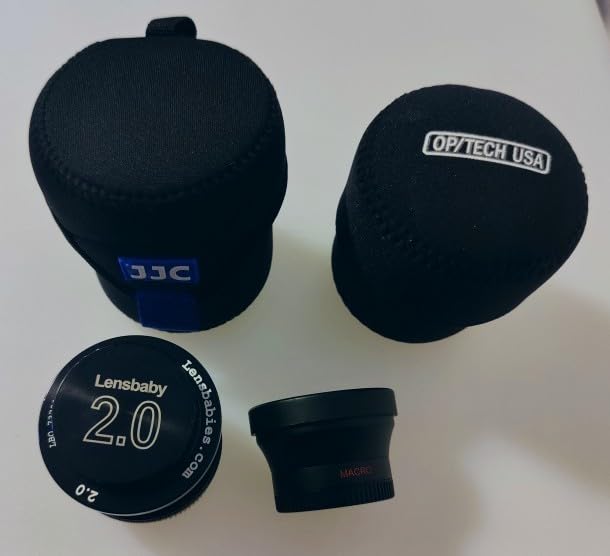 JJC Small Neoprene Camera Lens Pouch Case, Fits Lens up to 2.4 x 1.6inches | Water-Resistant, Fold Over Closure, Compatible with Canon EF-M 22mm f/2, Sony E PZ 16-50mm f/3.5-5.6, Fujifilm XF27 f/2.8 customer photo 2