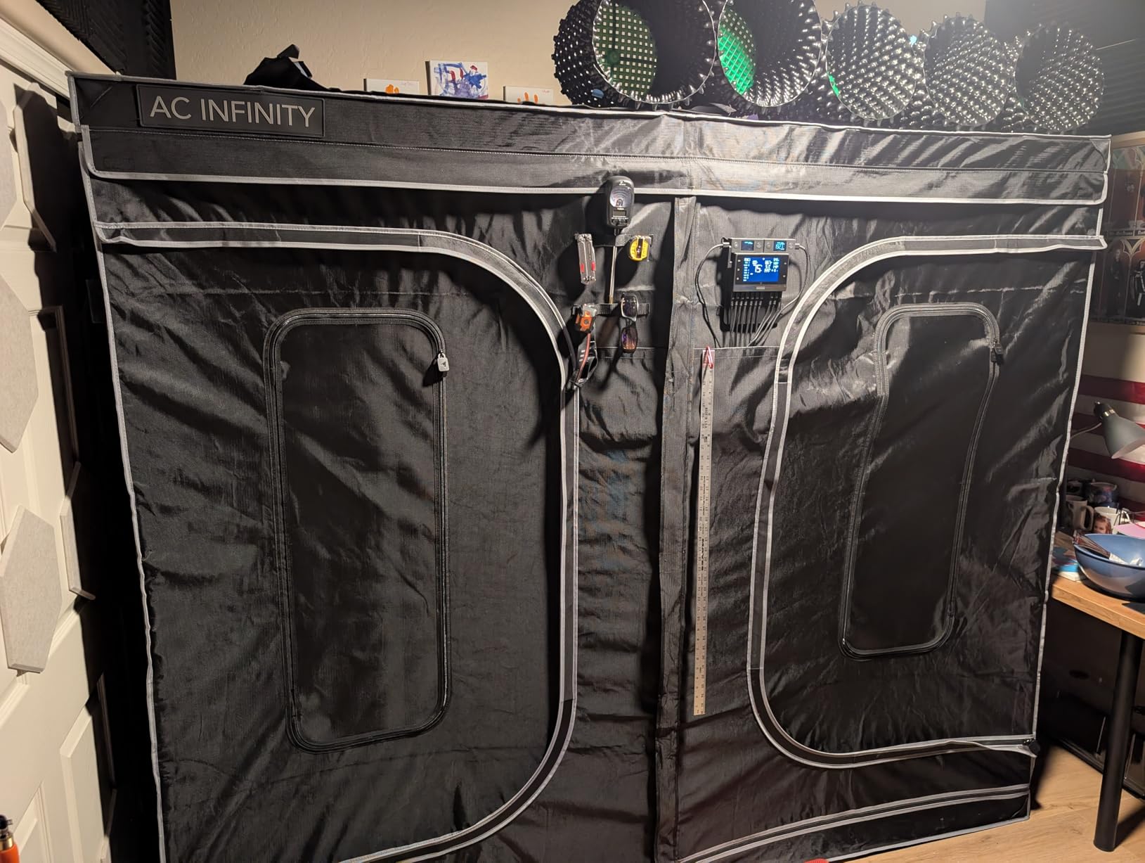 AC Infinity CLOUDLAB 811, Advance Grow Tent 10x10, Thickest Poles & Mylar | Largest Zipper Window, 2000D Mylar Canvas, 1
