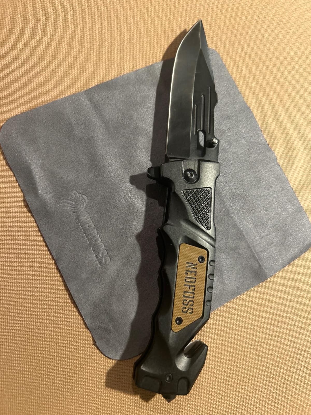 NedFoss Pocket Folding Knife DA75, 3 in 1 Pocket Knife Gifts for Men Women | Survival Knife with Liner-Lock Belt Clip, Seat Belt Cutter, Glass Breaker, Hunting knife for Camping Hiking customer photo 1