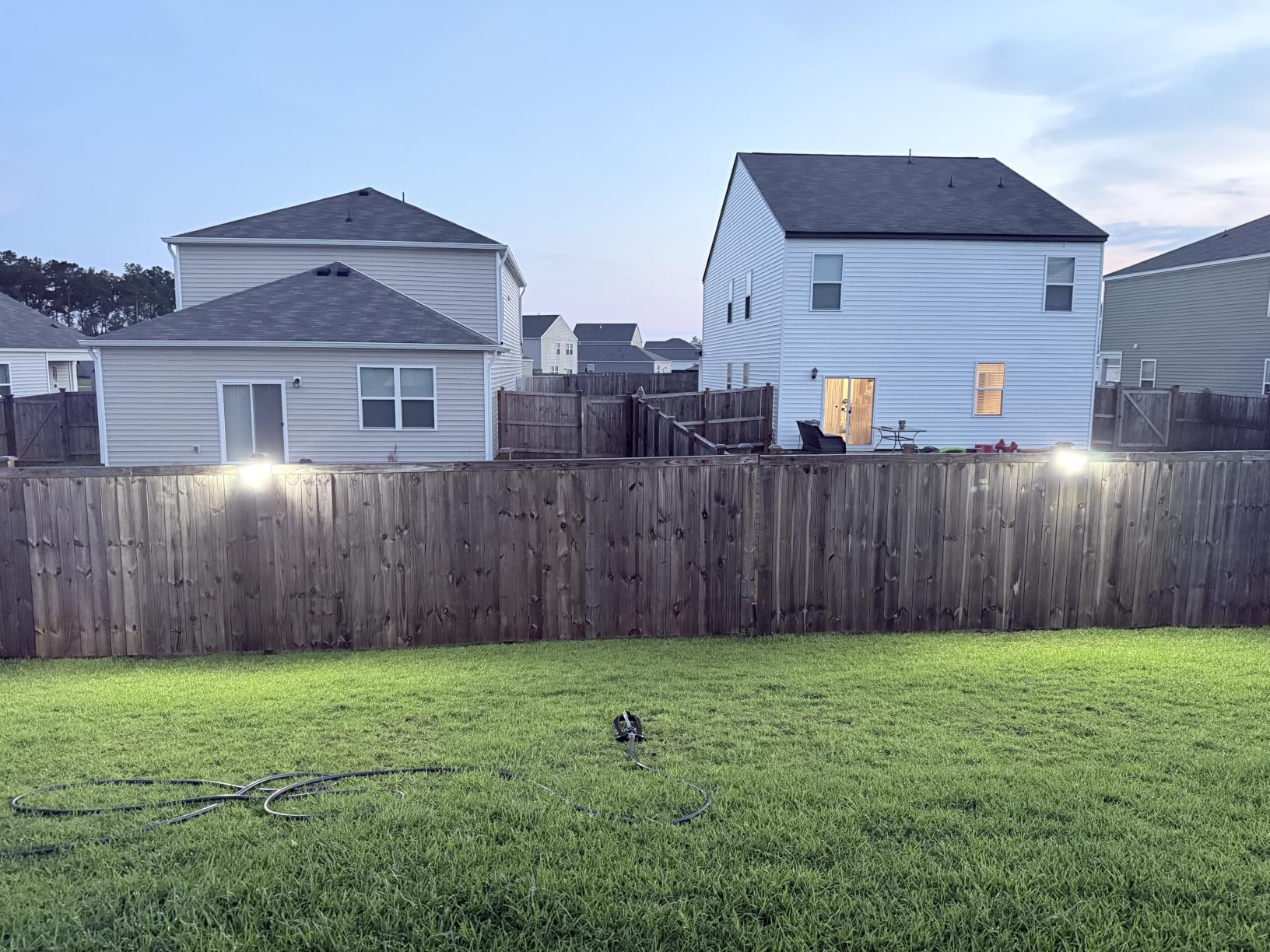 Tuffenough Solar Outdoor Lights 2500LM 210 LED Security Lights with Remote Control, 3 Heads Motion Sensor Lights, IP65 Waterproof, 270° Wide Angle Flood Wall Lights with 3 Modes (2 Packs) customer photo 1