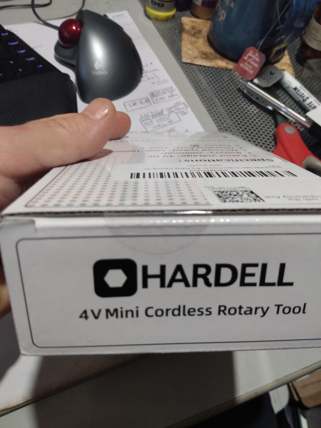 HARDELL Mini Cordless Rotary Tool, 5-Speed 3.7V Rechargeable Rotary Tool Kit with 69 Accessories, USB Charging Multi-Purpose DIY Tool for Sanding, Polishing, Drilling, Engraving (Pink 69pcs) customer photo 1
