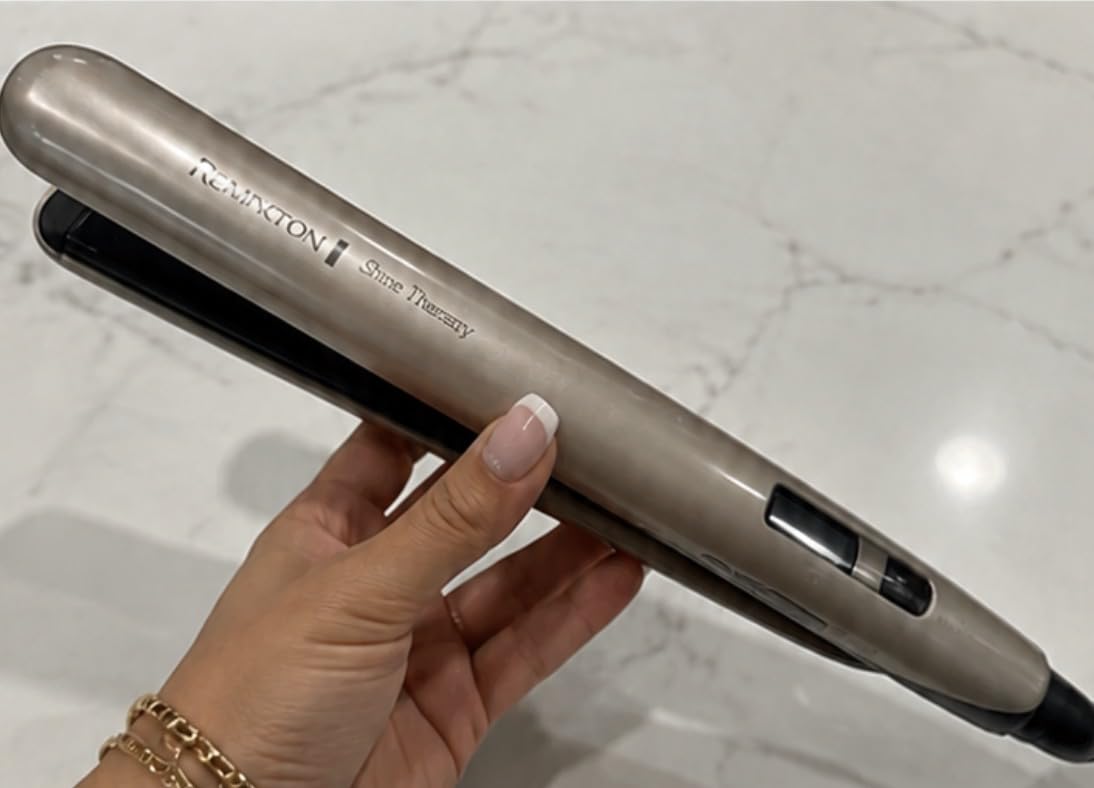 Remington Shine Therapy 1 inch Hair Straightener Iron, Flat Iron Infused with Argan Oil & Keratin, Professional Ceramic Flat Iron for Less Frizz, Shines and Smooth, Styling Tools customer photo 1