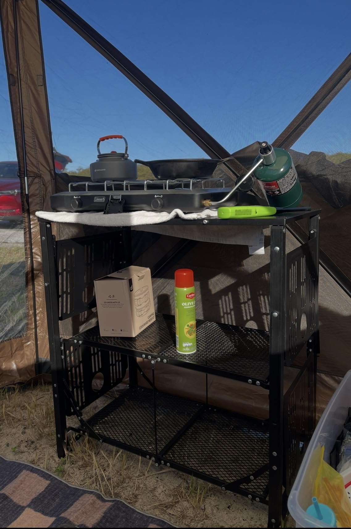 Coleman Triton 2-Burner Propane Stove, Portable Camping Cooktop with 2 Adjustable Burners & Wind Guards, 22,000 BTUs of Power for Camping, Tailgating, Grilling, BBQ, & More customer photo 2