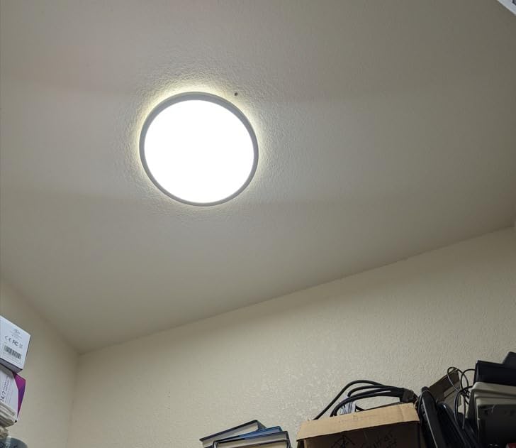 BLNAN Dimmable LED Flush Mount Ceiling Light Fixture with Remote Control, 12 Inch 3000K-6500K customer photo 1