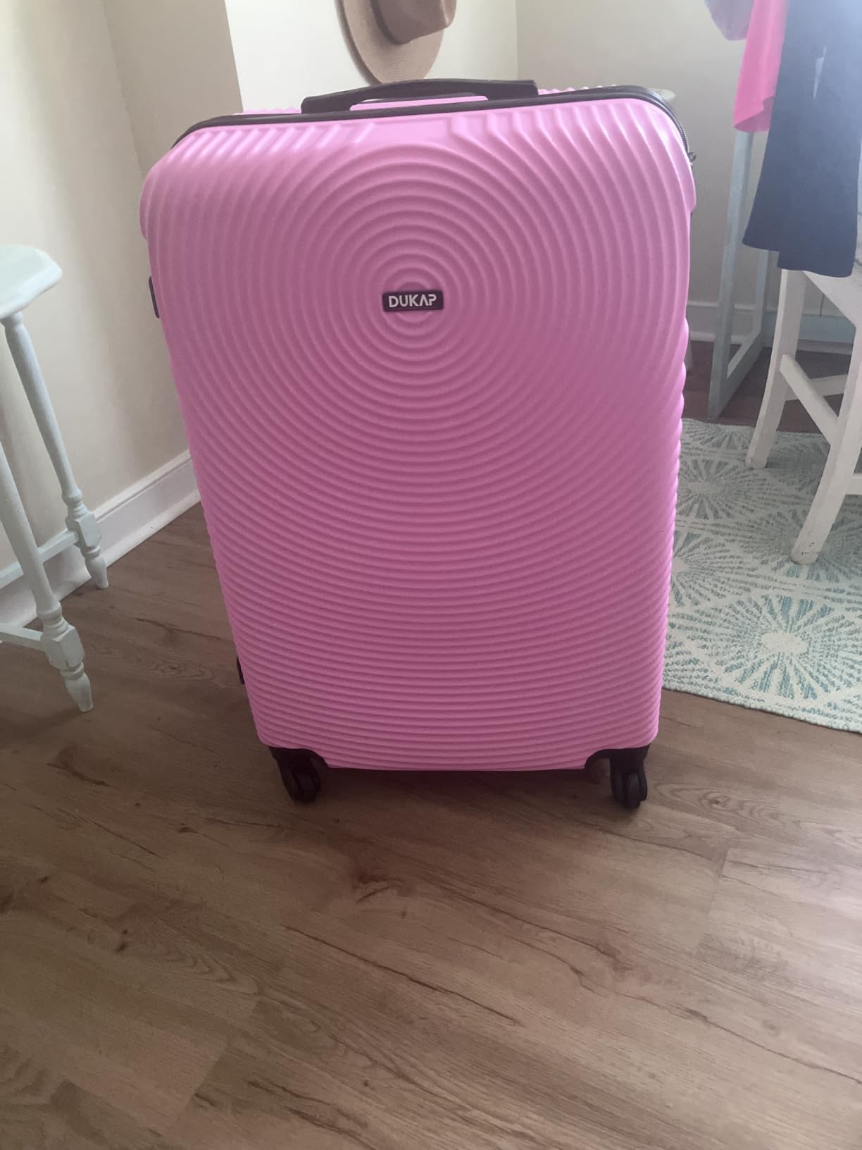 INCEPTION Luggage with Spinner Wheels | Durable Lightweight Hardside Suitcase, Travel Bag with Handle and Trolley, 24-Inch Medium Checked Luggage | Pink customer photo 1