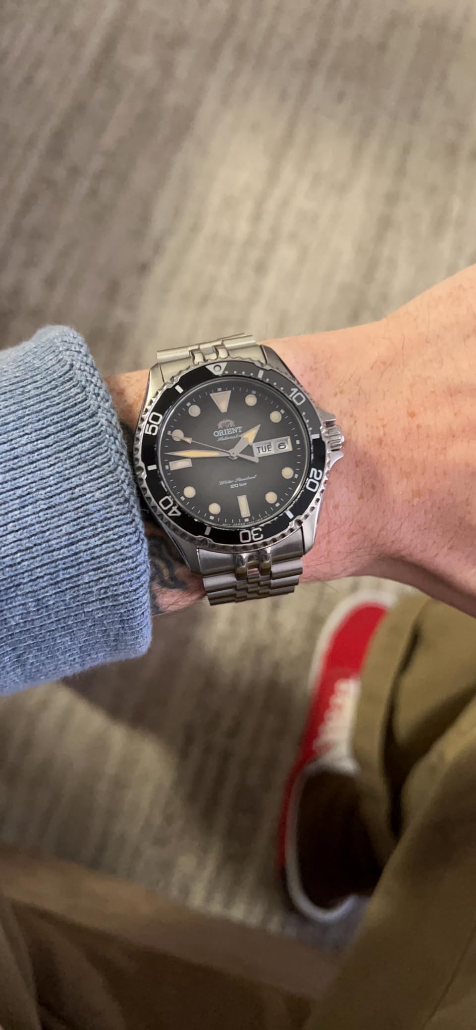 Orient RA-AA08 | Automatic / Hand-Winding Movement | 41.8 mm Stainless Steel Case | Sapphire Crystal | 200 m Diver Style Watch | Dot Index customer photo 2