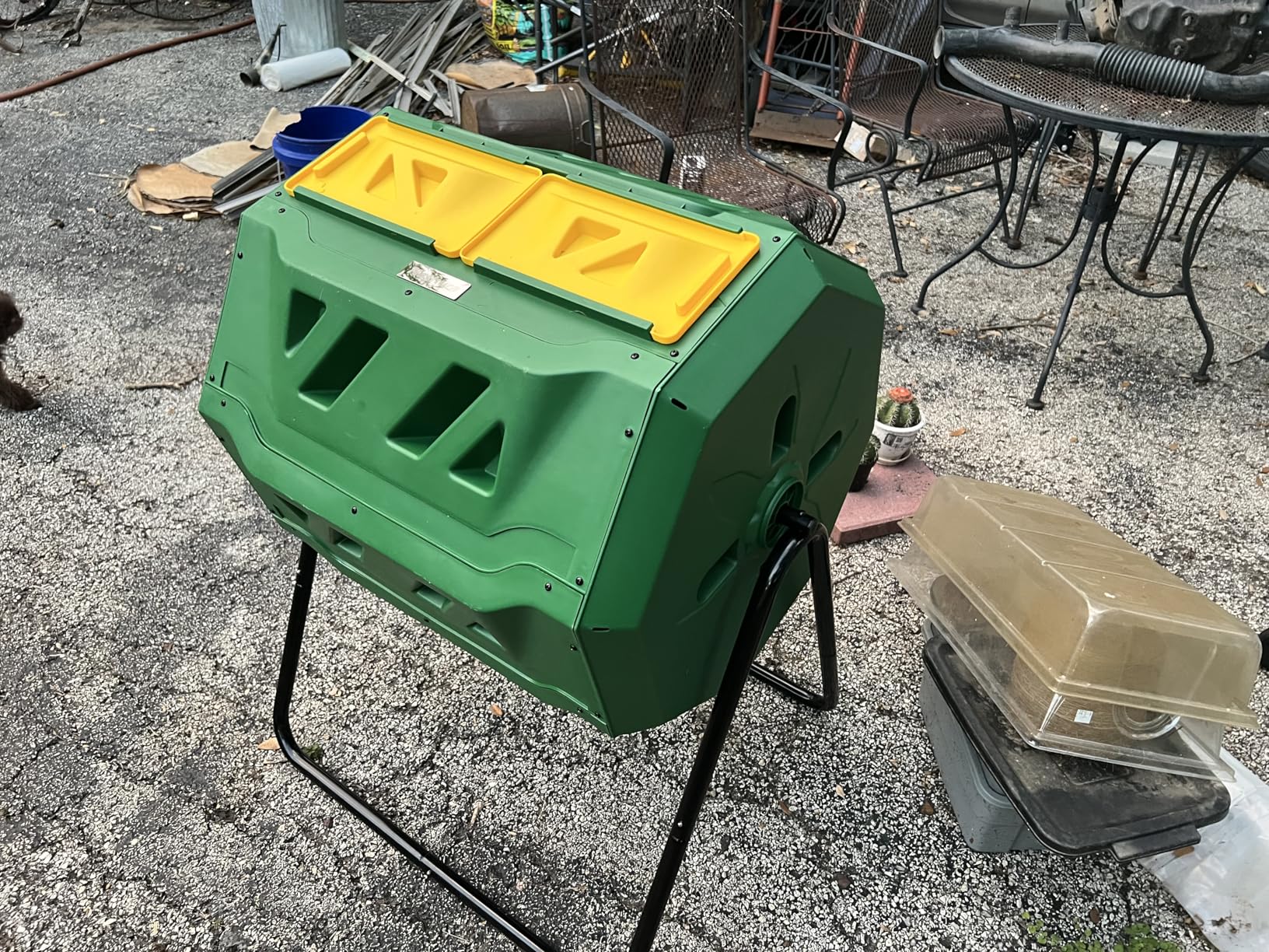 Compost Tumbler Bin Composter Dual Chamber 43 Gallon (Bundled with Pearson's Gardening Gloves) customer photo 1