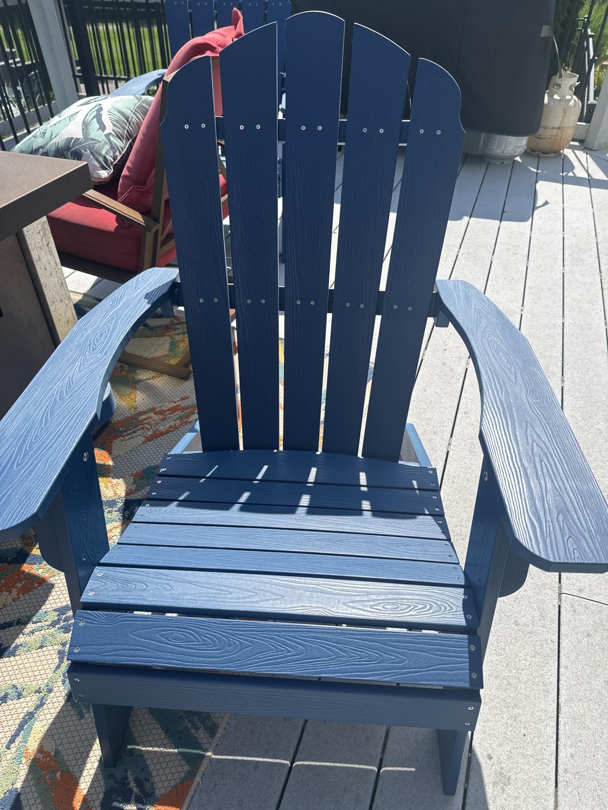 YEFU Oversized Adirondack Chair with Cup-Holder - Black customer photo 2