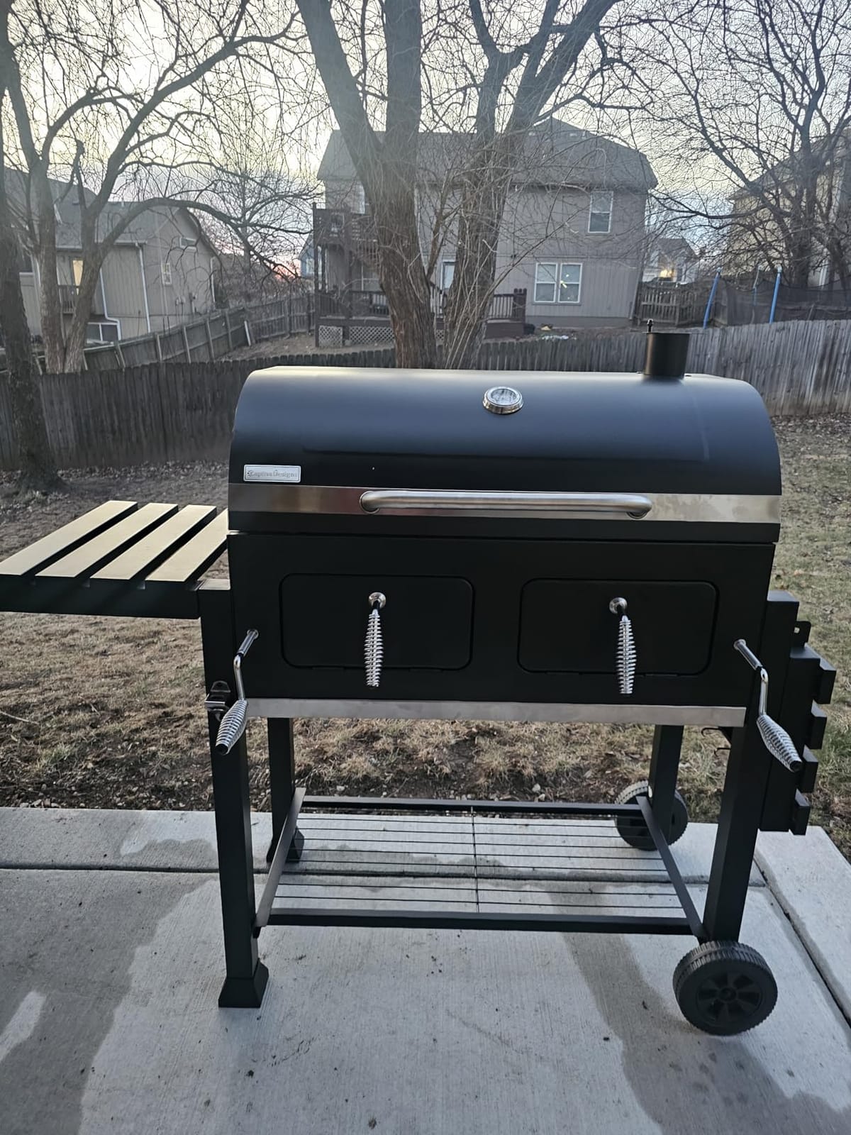 Captiva Designs Charcoal Grills Extra Large Barbecue Grill Heavy Duty | 794 SQ.IN Oversize Cooking Area, Outdoor BBQ Cooking Grill with 2 Individual Lifting Charcoal Trays and Foldable Side Tables customer photo 1
