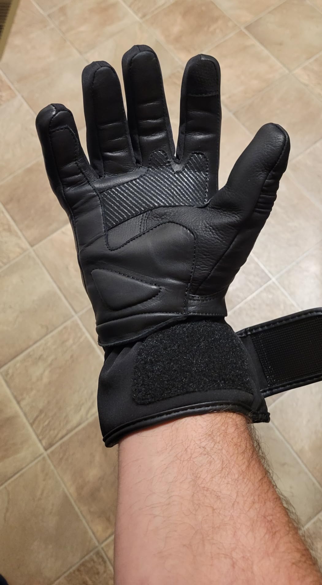 JAUNTY Winter Motorcycle Gloves for Men and Women Warm Thinsulate Waterproof Touchscreen Leather Riding Gloves with Carbon Fiber Knuckle ATV BMX Motocross Gloves for Riding customer photo 1