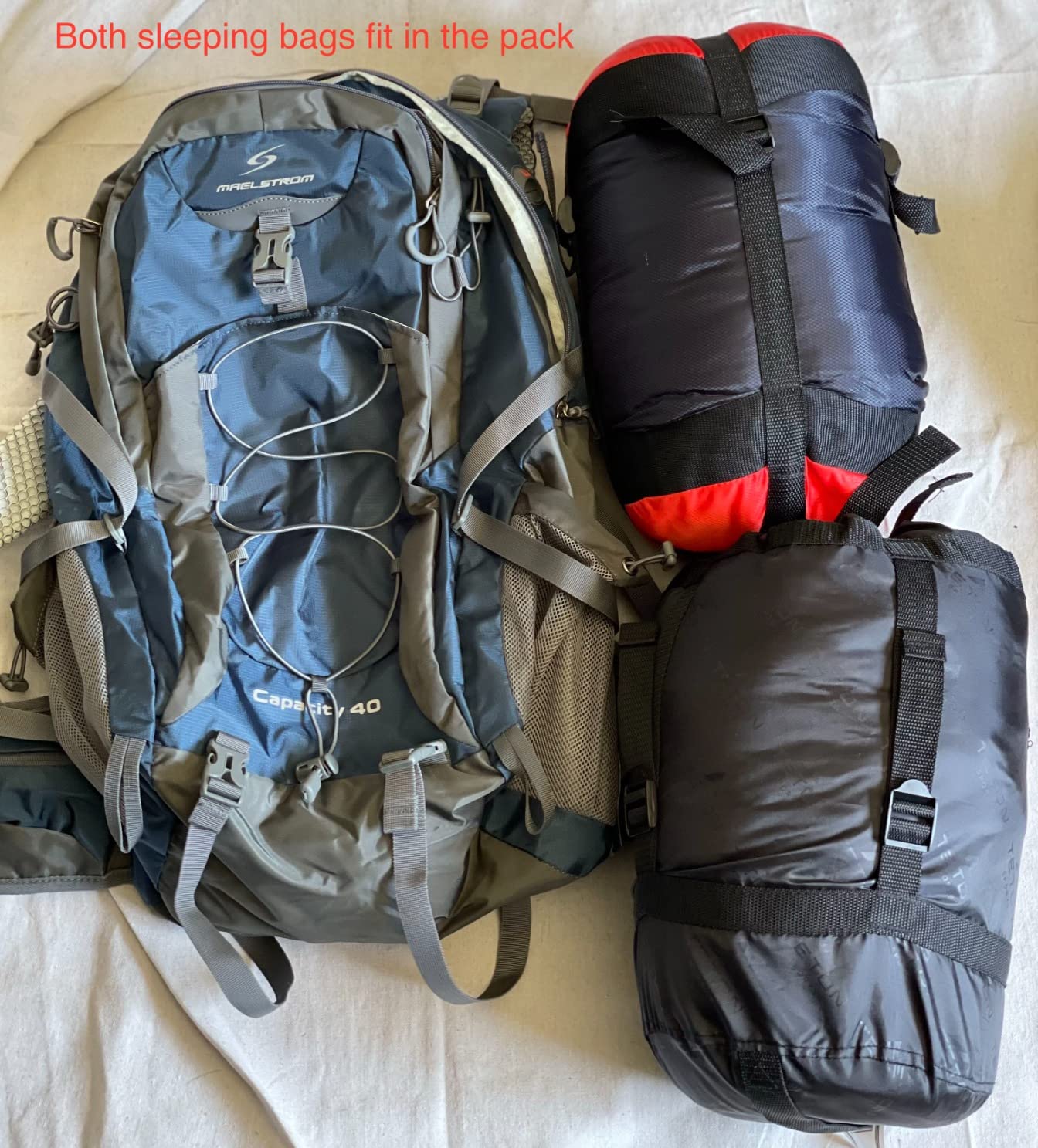 Maelstrom 40L Hiking Backpack, Lightweight Camping Daypack with Rain Cover | Water-Resistant Rip-Stop Nylon, Wet/Dry Separation, Multi-Pockets, Survival Whistle. Ideal For Men, Women, Travel, Trekking customer photo 2