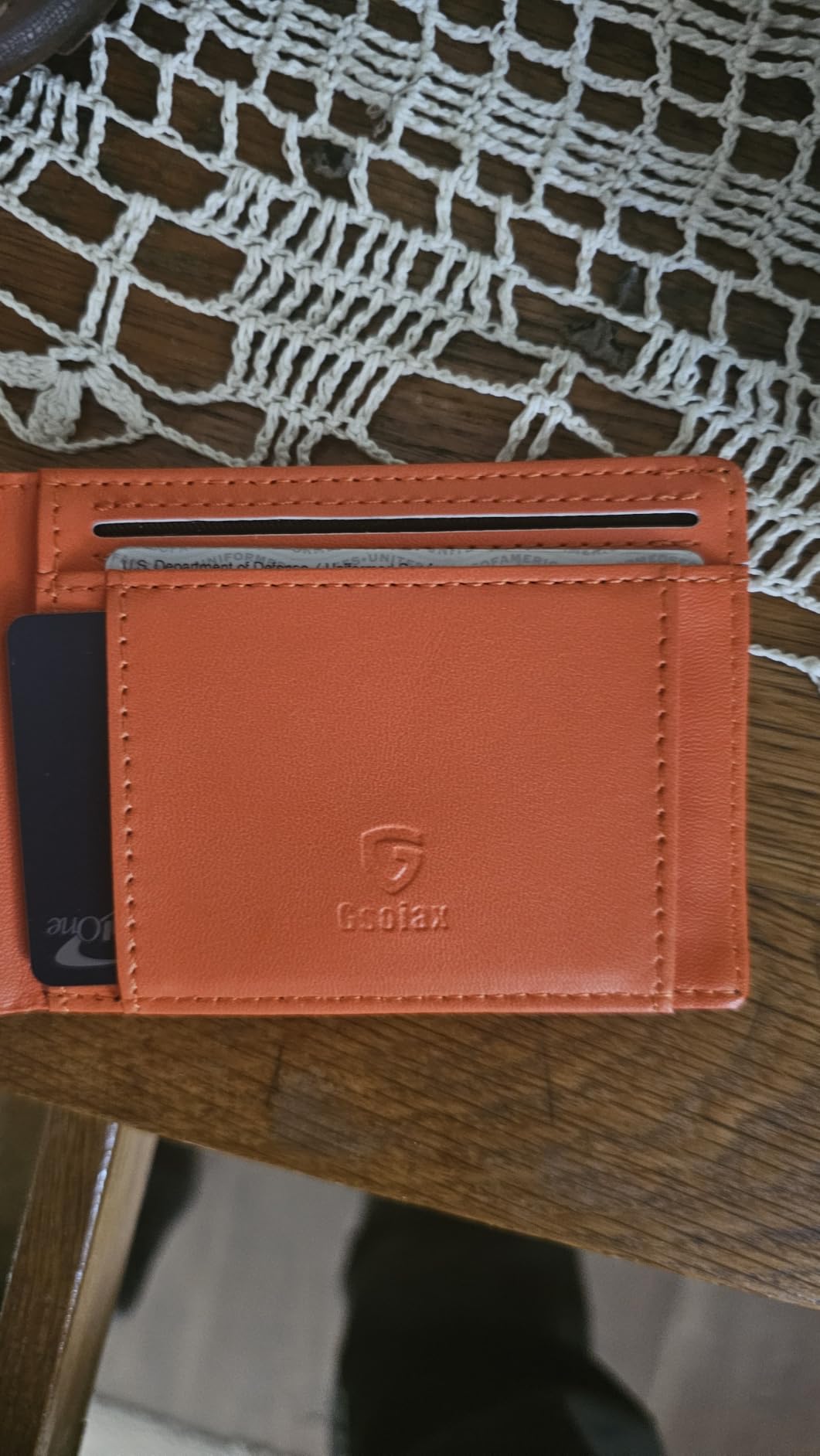 Slim Wallet for Men Rfid Blocking Leather Bifold Front Pocket Carbon Fiber Men's Money Clips Credit Card Holder With Gift Box customer photo 2