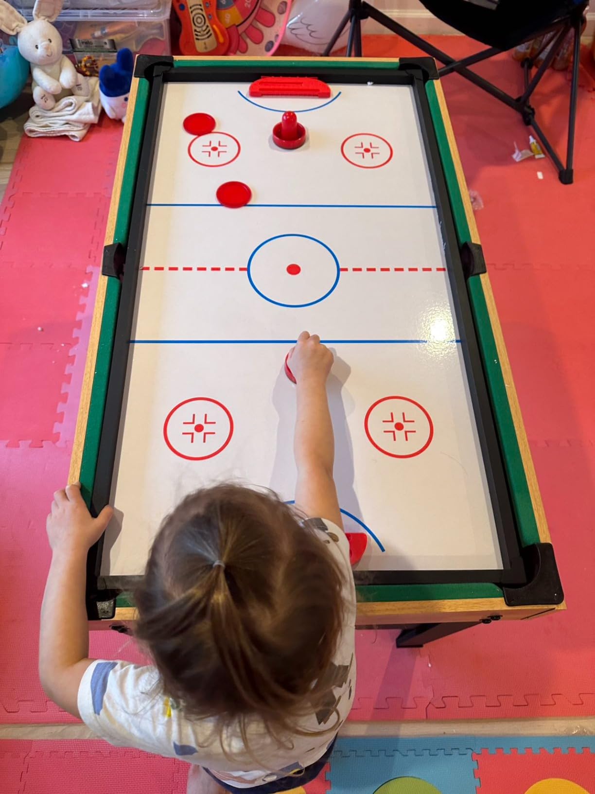 GYMAX Multi Game Table, 10 in 1 Combo Game Table w/Foosball Table, Hockey, Pool Table, Ping Pong, Shuffleboard, Bowling & 4 Board Games, Game Tables for Game Room, Home, Family customer photo 2