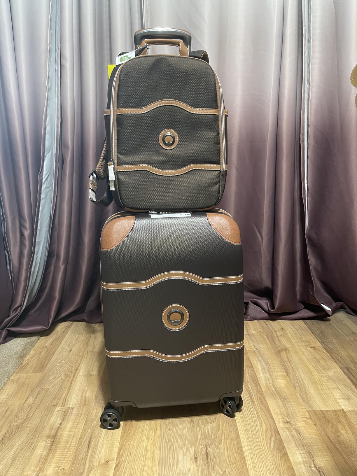 Delsey Paris Chatelet Air 2.0 Carry-On Plus Suitcase 20 Inch, Hardside Polycarbonate Luggage, Dual-Density Spinner Wheels, TSA Lock, USB Port, Angora customer photo 1