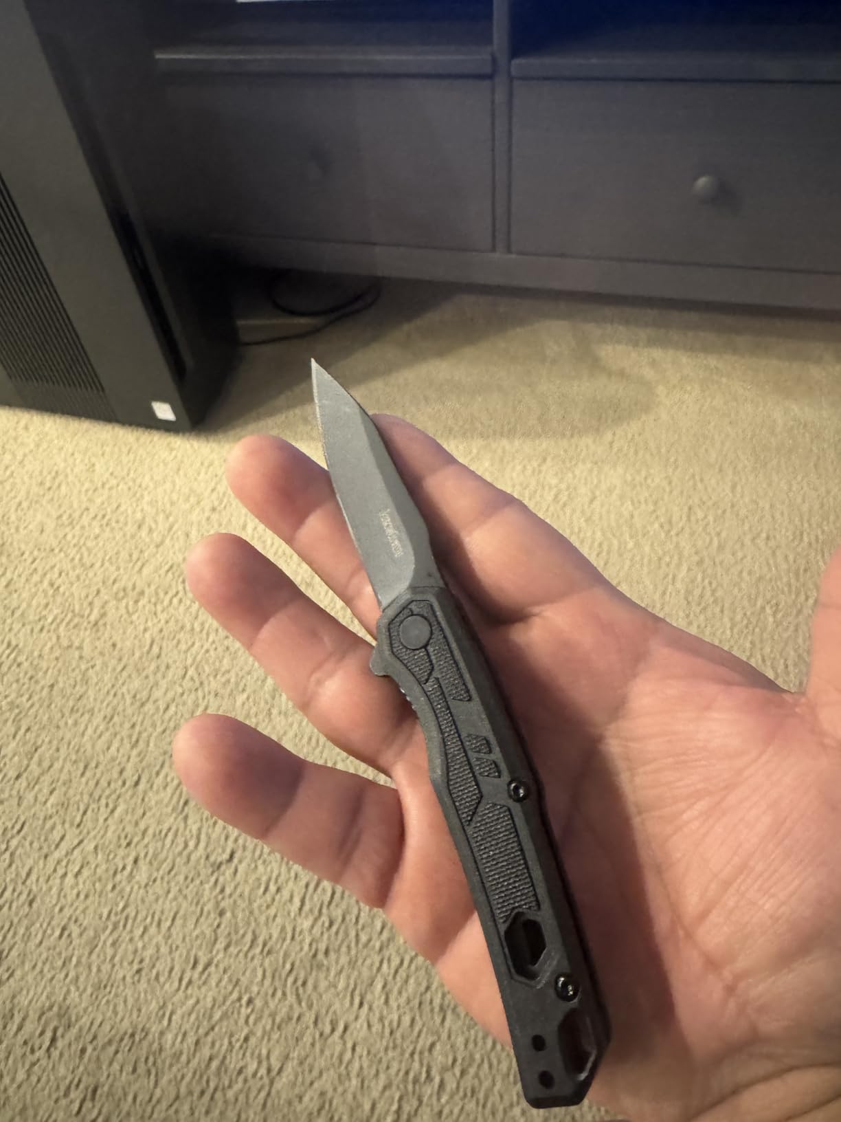 Kershaw Appa Pocket Knife, All-Black, 2.75 Inch Reverse Tanto Blade | EDC with Assisted Opening, Reversible Pocketclip, Everyday Carry for Men and Women customer photo 1