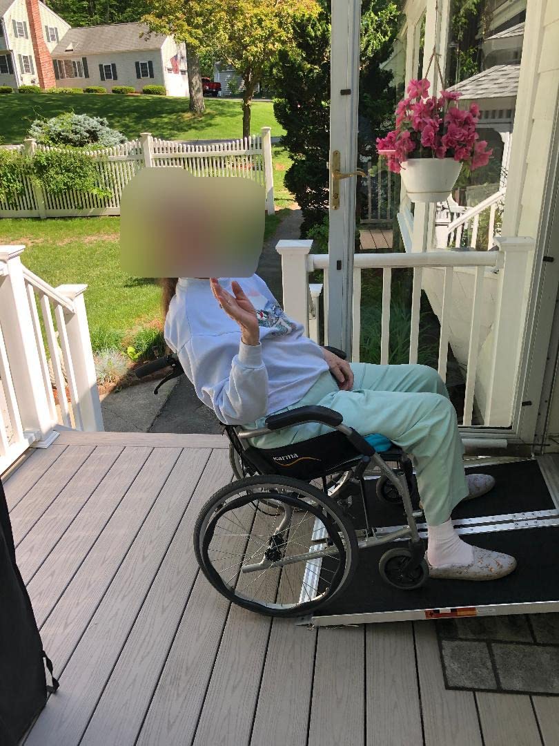 LEMNISCATE Portable Wheelchair Ramp 6FT, Non-Slip Aluminum Handicap Ramp with Handle, Folding Wheel Chair Ramps for Homes Steps, Stairs, Entry, Threshold, Doorways, Scooter, 800LBS Capacity customer photo 1
