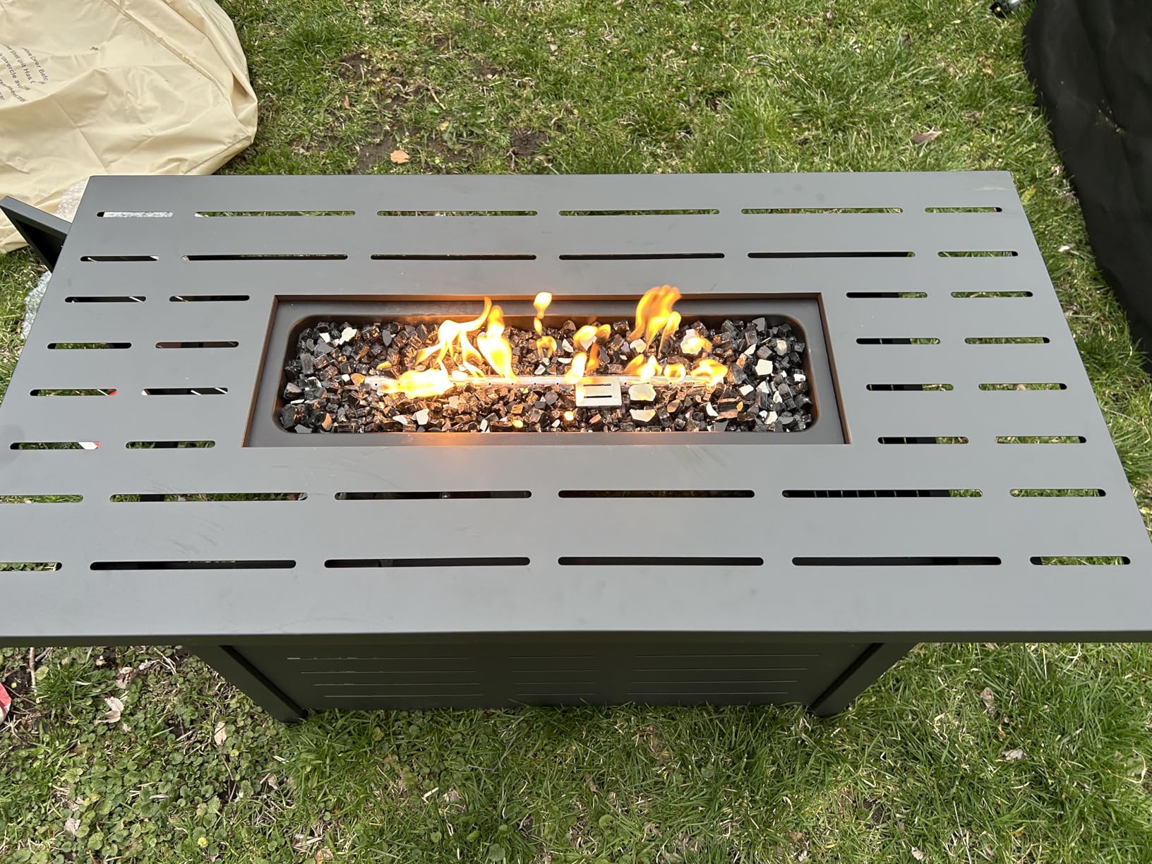 Xbeauty Fire Pit Propane Gas FirePit Table 43