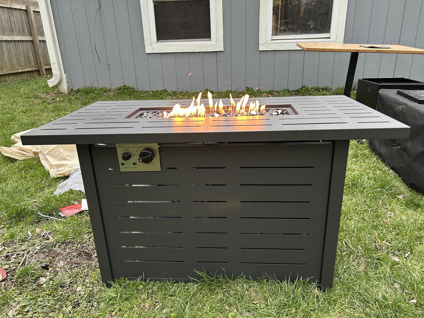 Xbeauty Fire Pit Propane Gas FirePit Table 43