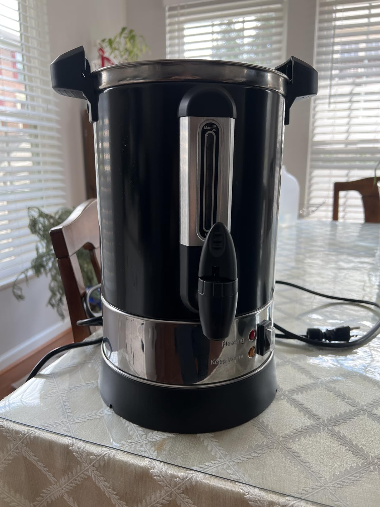 Zulay Kitchen 50 Cups Commercial Grade Coffee Maker Hot Water Urn - Percolator With Double-Wall Stainless Steel, Quick Brew, Stays Hot for Tea & Beverage at Events & Catering - Silver customer photo 1