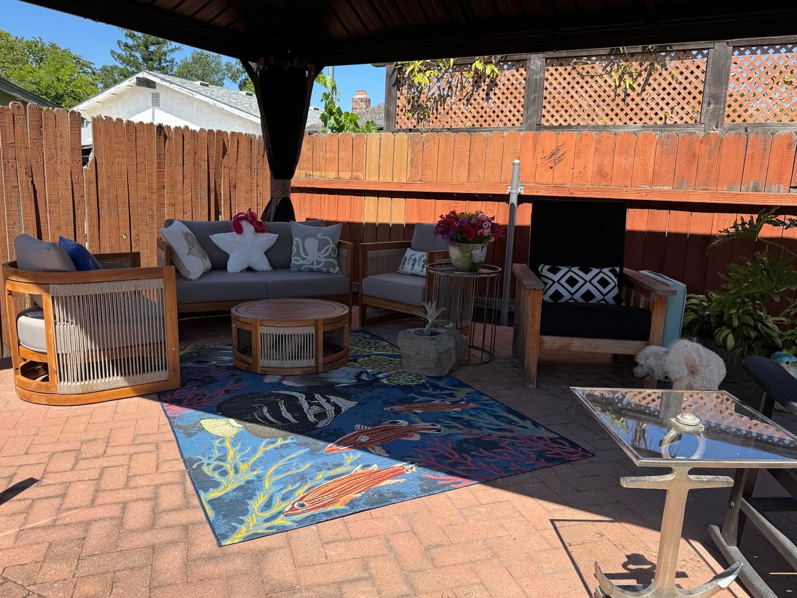 Kozyard Alexander 10' x 12' Hardtop Gazebo, Aluminum Frame | Galvanized Steel Double Roof, Outdoor Permanent Pavilion with Curtains and Netting for Patio, Backyard, Lawn, Gray customer photo 1