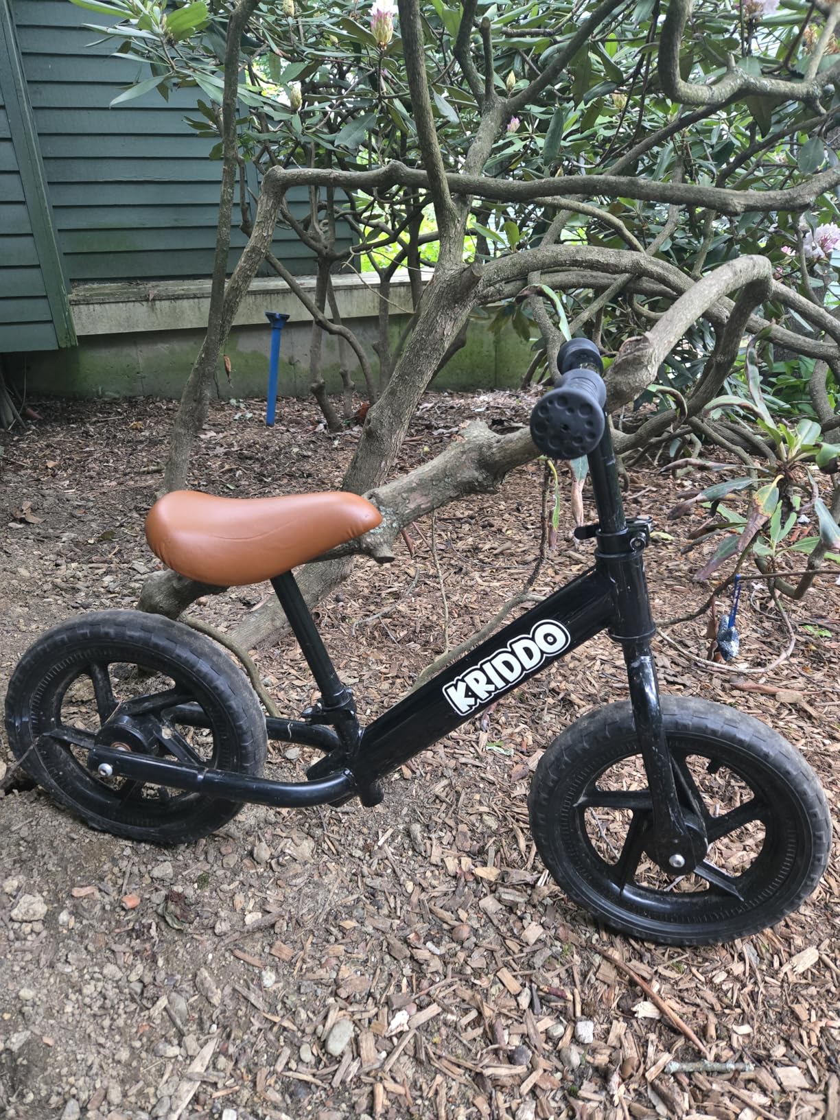 KRIDDO Toddler Balance Bike 2 Year Old, Age 24 Months to 5 Years Old, 12 Inch Push Bicycle with Customize Plate (3 Sets of Stickers Included), Gift Bike for 2-3 Boys Girls, White customer photo 1