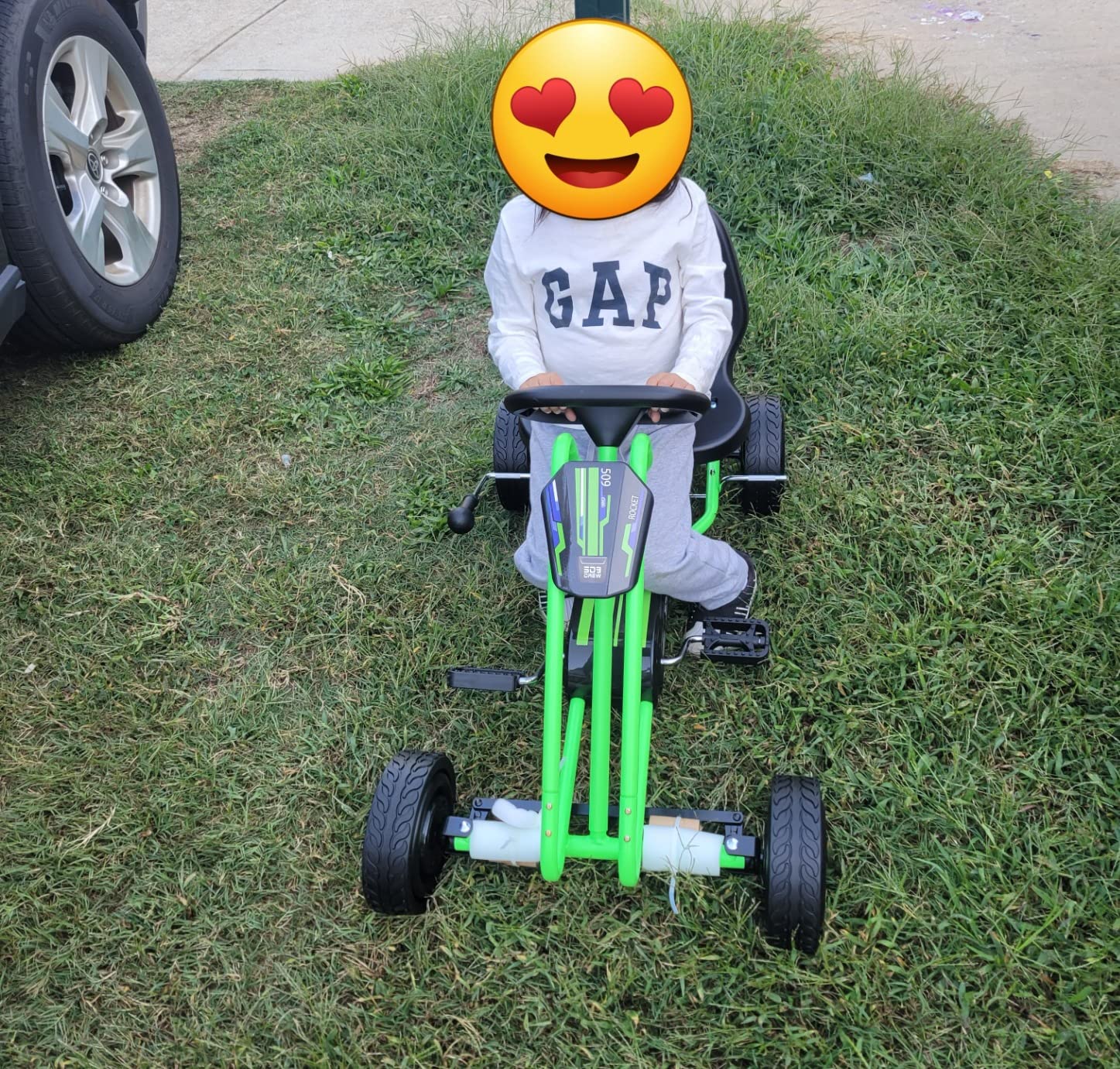 509 Crew Rocket Pedal Go Kart - Green | Pedal Car | Ride On Toys for Boys & Girls with Ergonomic Adjustable Seat & Sharp Handling, Ages 4+ (U918005) customer photo 2