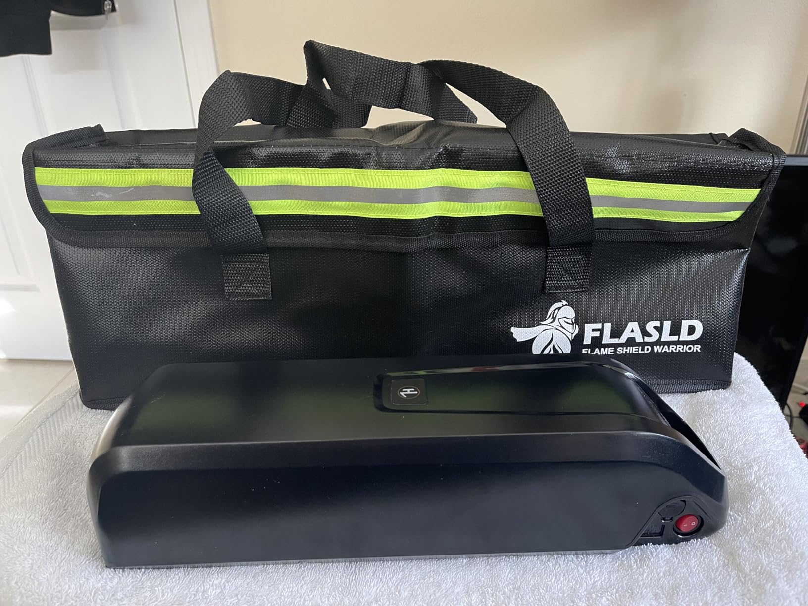 FLASLD Large Fireproof Lipo Bag for 100Ah Lithium Battery Storage and Charging, 14 x 7.8 x 9.5in Waterproof Box for Documents and Valuables customer photo 2