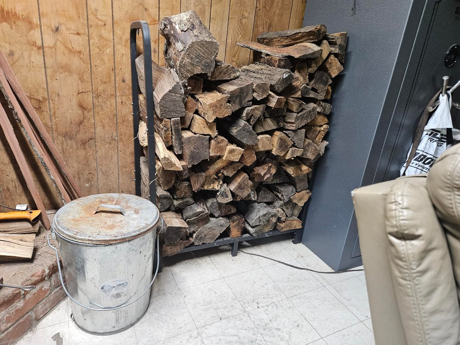 Firewood Rack Stand 2ft Heavy Duty Logs Holder for Outdoor Indoor Fireplace Metal Wood Pile Storage Stacker Organizer, Matte Black customer photo 1