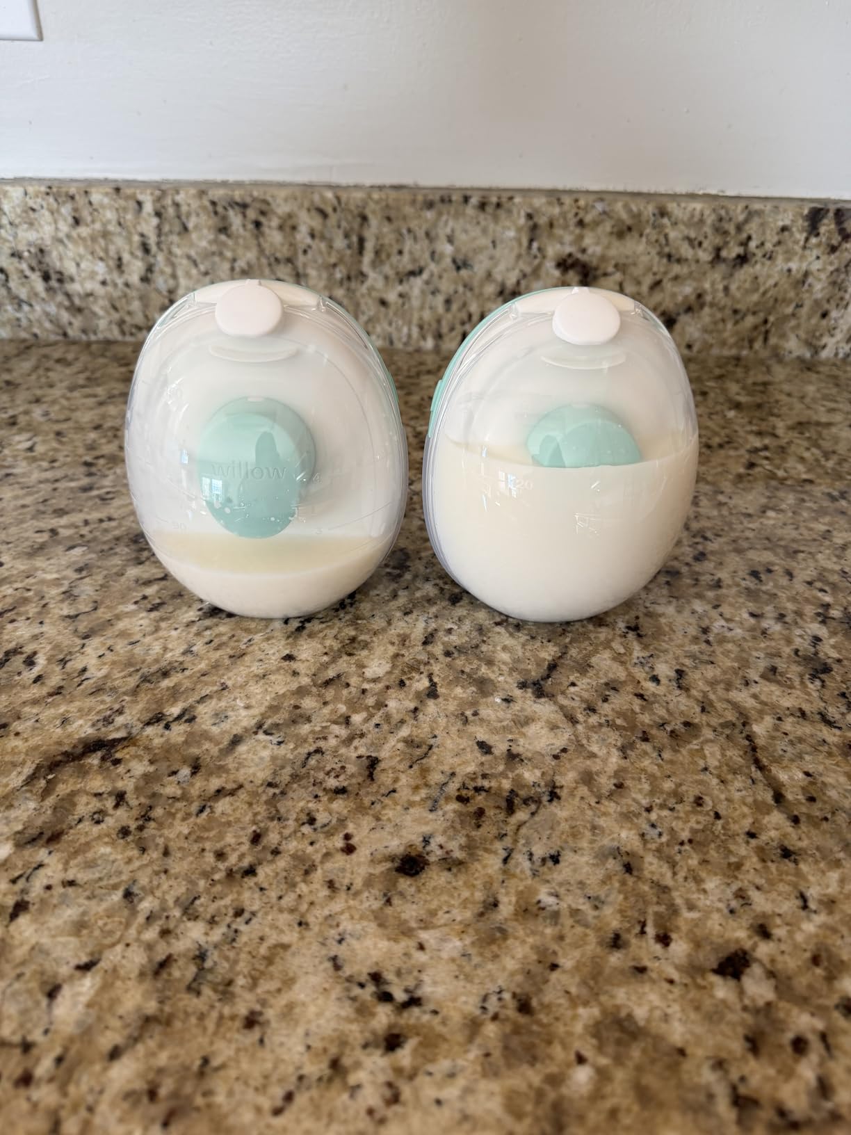 Willow Go Wearable Breast Pump, Hands Free Double Electric Breast Pump, Wireless In-Bra Design with 15 level Hospital Grade Suction, includes 24mm & 21mm Flanges & 5oz Reusable Containers, App enabled customer photo 1