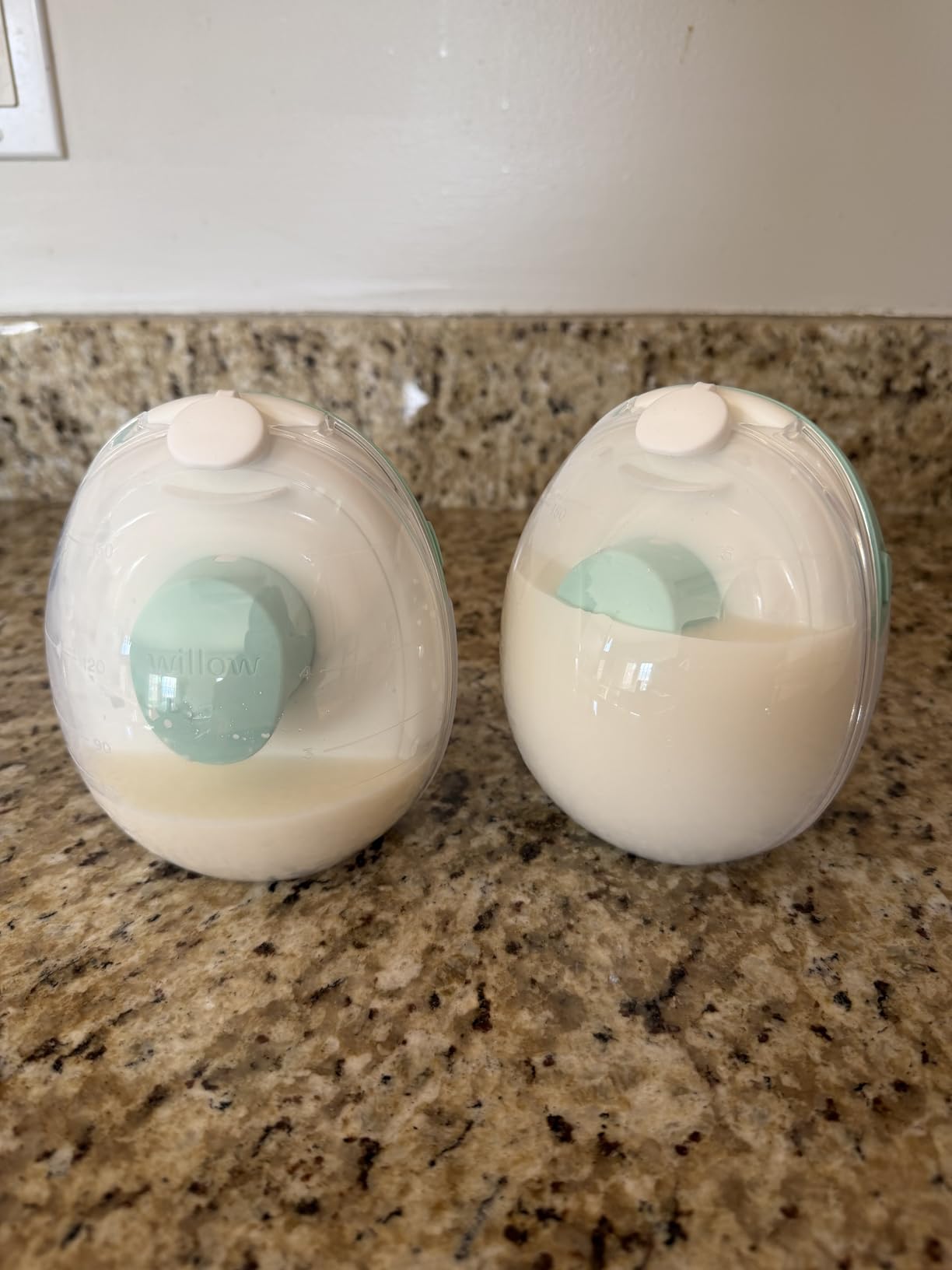 Willow Go Wearable Breast Pump, Hands Free Double Electric Breast Pump, Wireless In-Bra Design with 15 level Hospital Grade Suction, includes 24mm & 21mm Flanges & 5oz Reusable Containers, App enabled customer photo 2