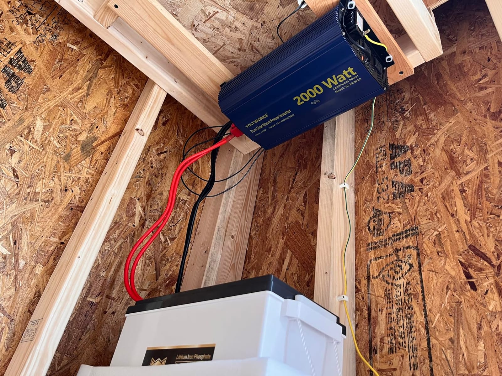 2000 Watt Pure Sine Wave Inverter 12V DC to 110V 120V AC Power Inverter | UL Fuses and 20A AC Hardwire Terminal Compatible with Lithium Battery for Home RV Truck Off-Grid Solar by VOLTWORKS customer photo 1