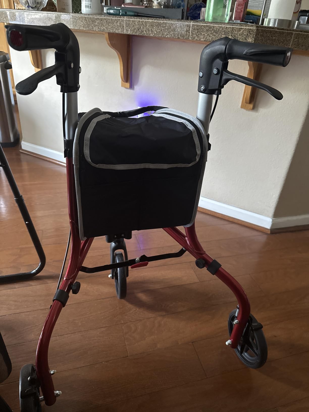 PLANETWALK Premium 3 Wheel Rollator Walker for Seniors - Ultra Lightweight Foldable Aluminum Mobility Aid with Height Adjustable Handle and 8 Inch Wheels, Brilliant Blue customer photo 1