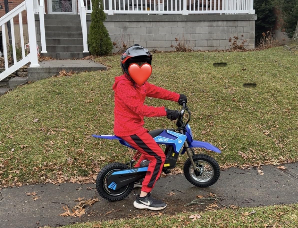 Hiboy DK1 36V Electric Dirt Bike, 300W Electric Motorcycle - Up to 15.5MPH & 13.7 Miles Long-Range, 3-Speed Modes Motorcycle for Kids Ages 3-10 customer photo 2