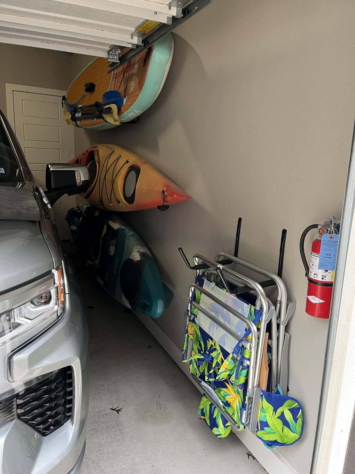 WALMANN Lightweight Kayak Storage Rack, Wall Mount Kayak Hooks for 2 Kayaks | for Garage, Utility Storage Hangers for Canoe, Surfboard, Skiis, Snowboard, Paddle Board, Ladders, Holds up to 50 lbs customer photo 2