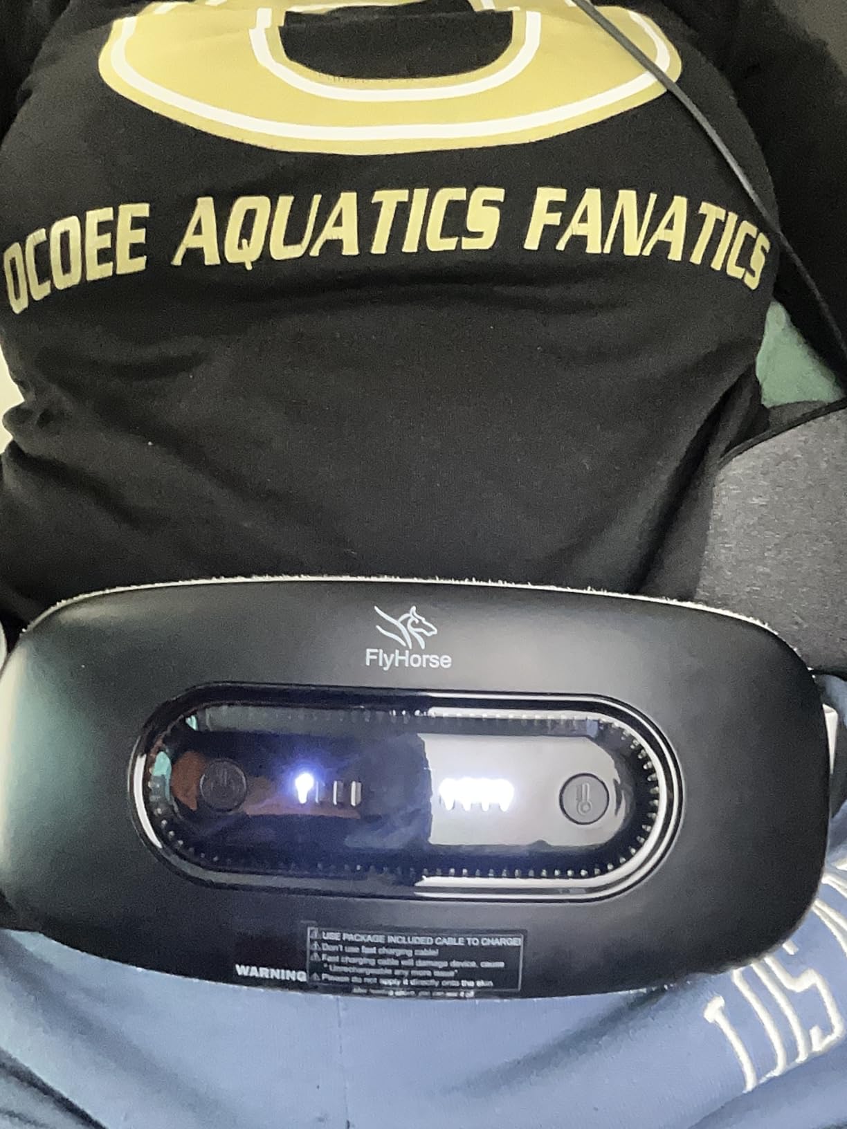 Portable Cordless Menstrual Heating Pad with 4 Heat Levels and 4 Massage Modes,Electric, Fast Large Heating Belly Wrap Belt (Black) customer photo 1