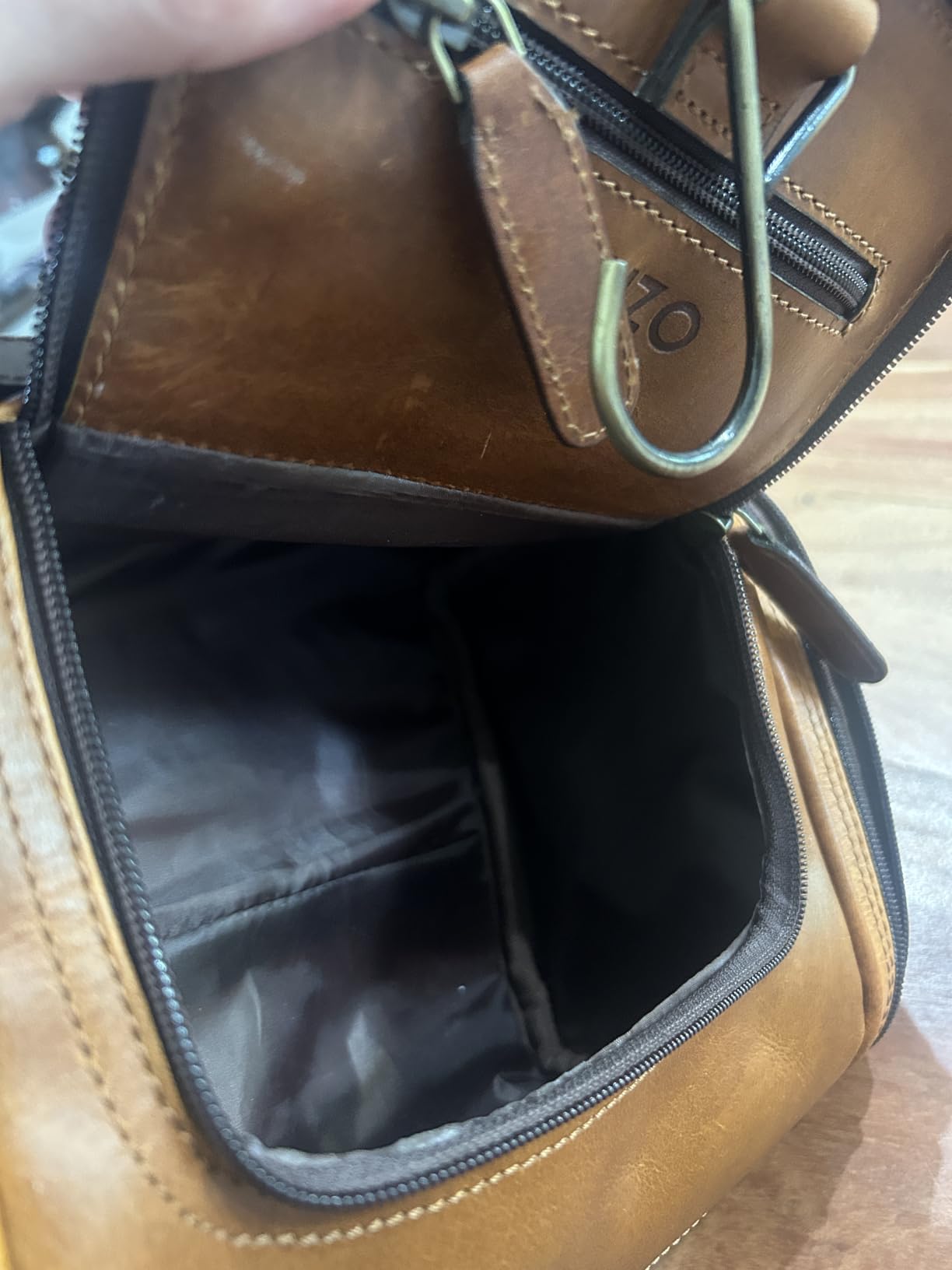 ELIZO Genuine Leather Toiletry Bag for Men Mens Toiletry Bags for Traveling Waterproof Hanging Leather Dopp Kit w/Hook Extra largeToiletry Bag Travel Organizer for Toiletries customer photo 2
