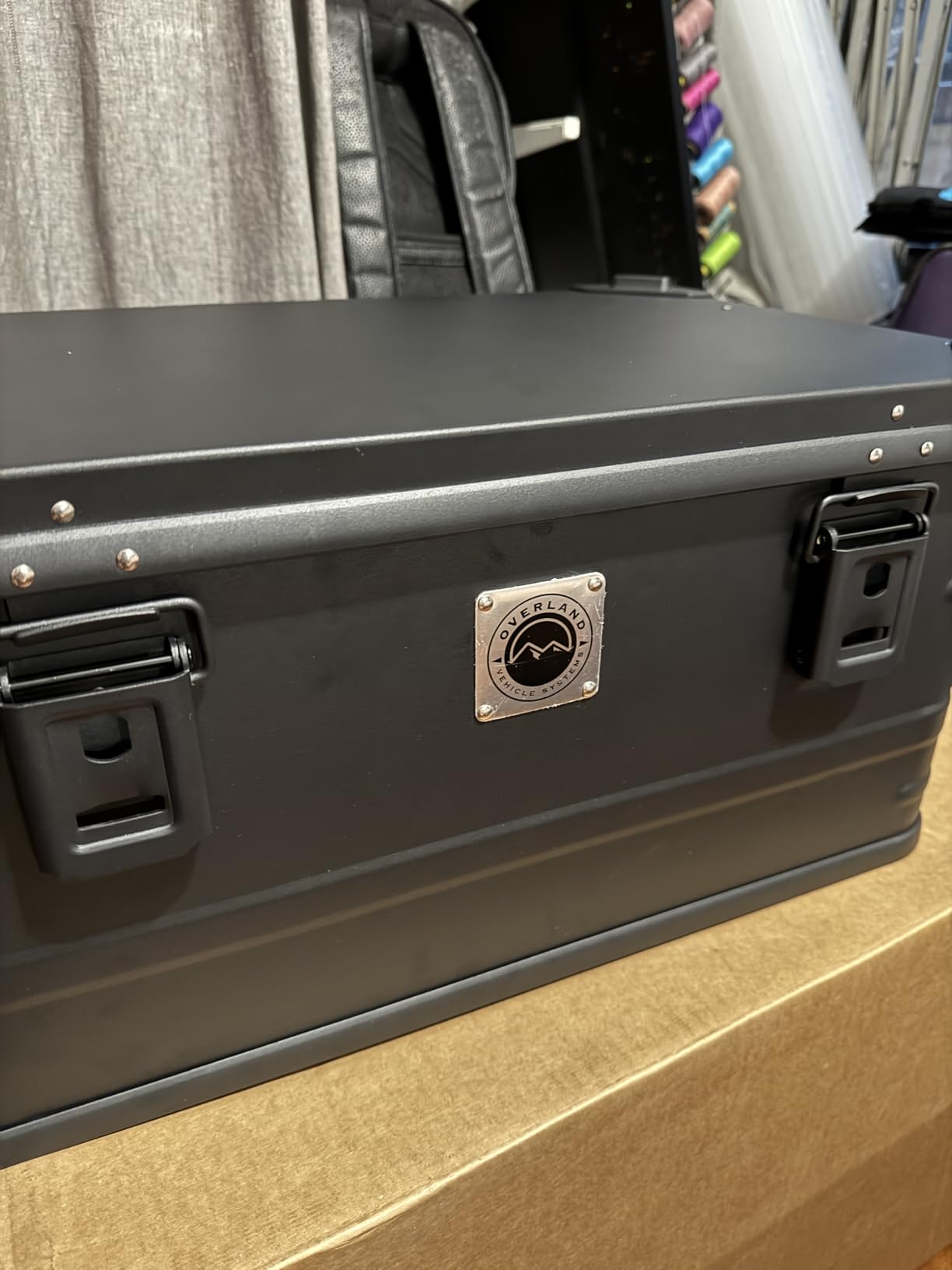 Overland Vehicle Systems Aluminum Box Storage 53QT - Universal Purpose - Heavy Duty Foldable Handles - Heavy Duty Nylon Interior Straps - Boxes are Stackable customer photo 1