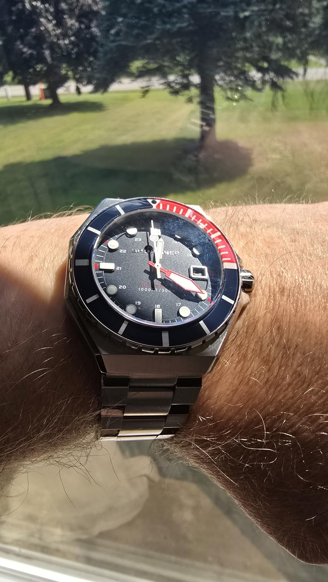 Dumas Men's Watch - Automatic Dive Watch for Men, 44mm Stainless Steel Case, Stainless Steel Strap, Water Resistant 300m, SP-5081 customer photo 1