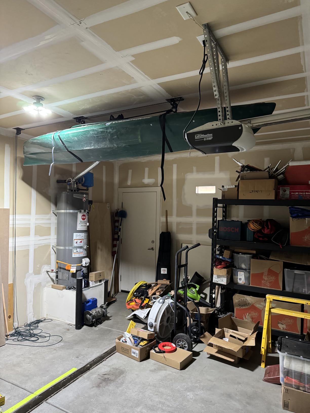 Teal Triangle Pulley Hoist for Kayak, Canoe and Paddleboards, Holds 150 lb | Kayak Pulley System for Garage, Kayak Ceiling Mount, Canoe Hoist customer photo 1