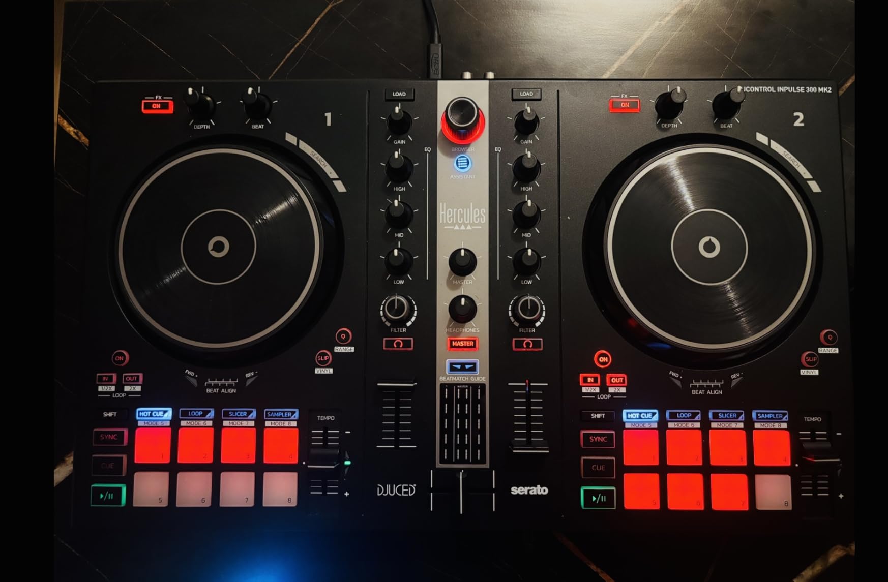 Hercules DJControl Inpulse 300 MK2 USB DJ Controller - 2-Deck Mixer, 16 Pads, Serato DJ Lite & DJUCED customer photo 1