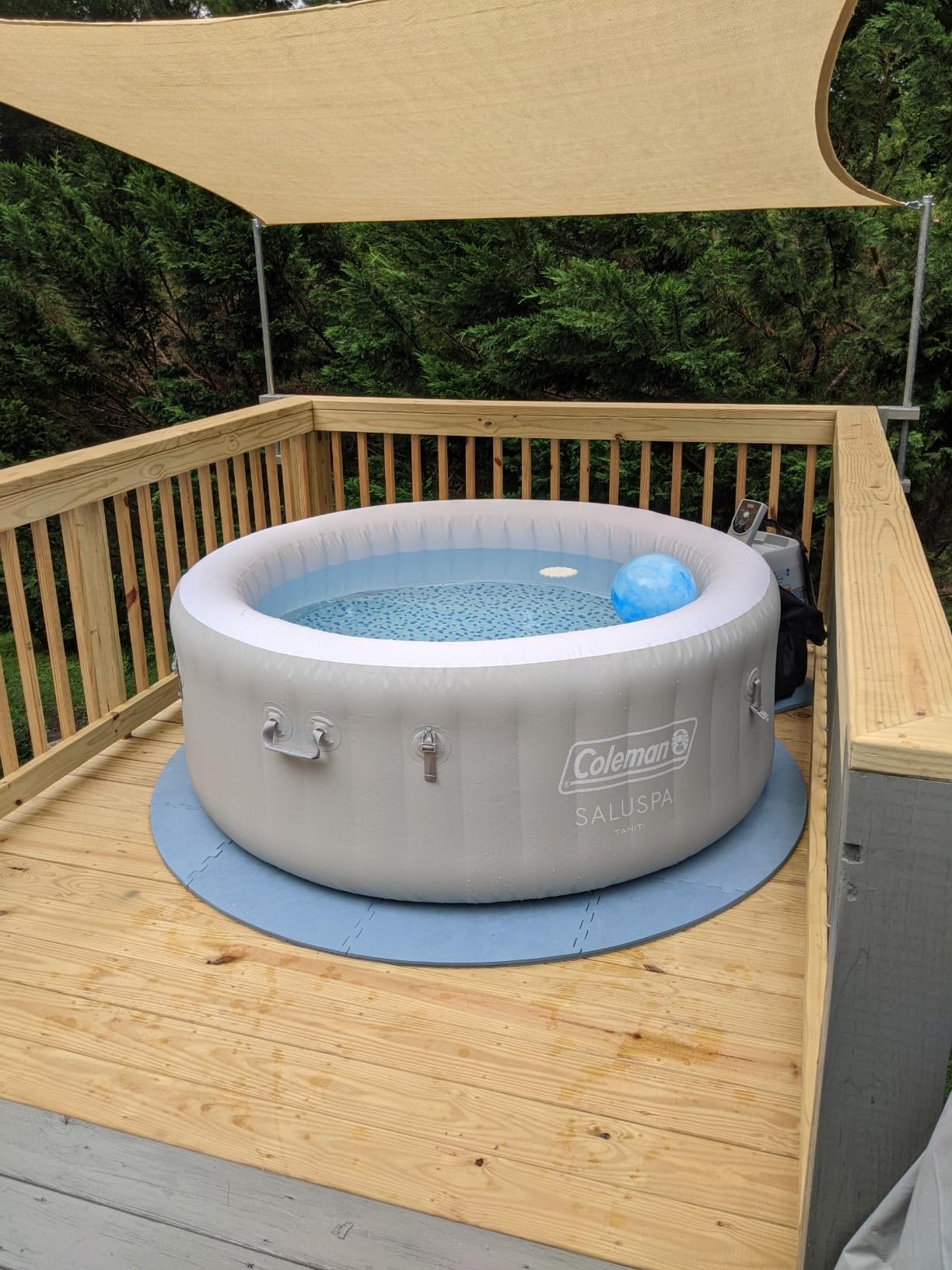 Coleman Palm Springs EnergySense AirJet Inflatable Hot Tub Spa (77