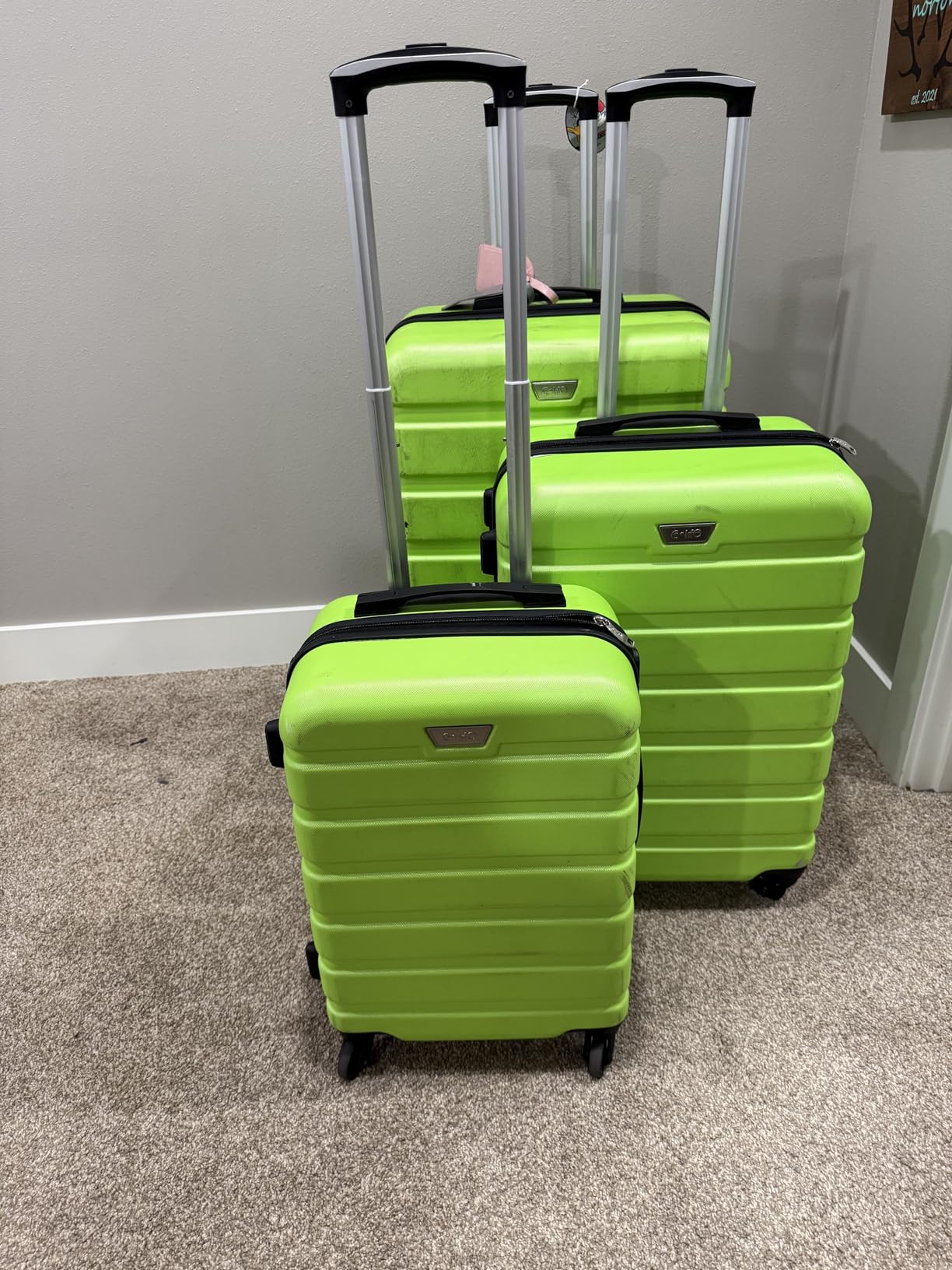 Coolife Luggage 3 Piece Set Suitcase Spinner Hardshell Lightweight TSA Lock customer photo 2